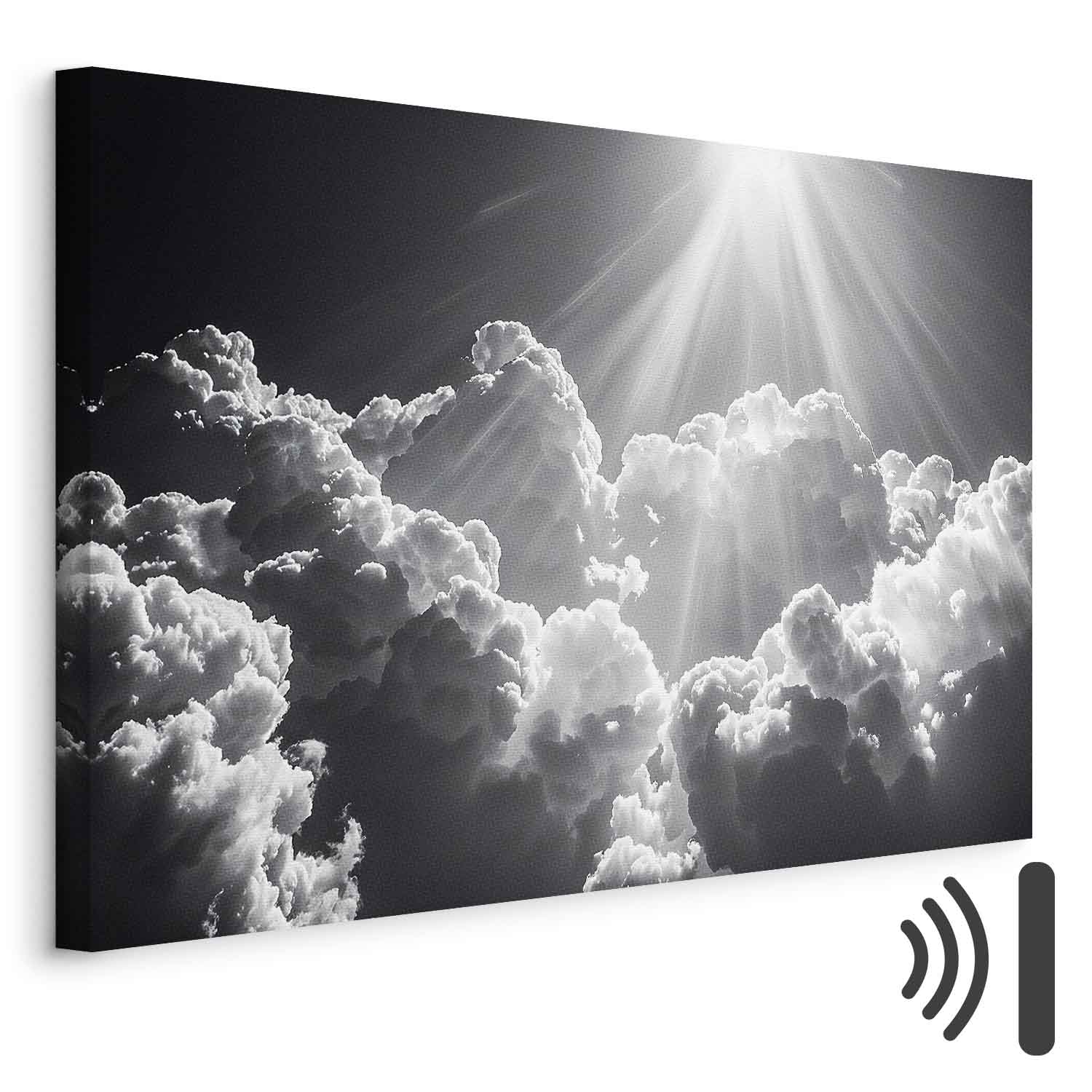 Leinwandbild - Hope in the Clouds: Inspiring Rays of the Sun – Awaken Emotions