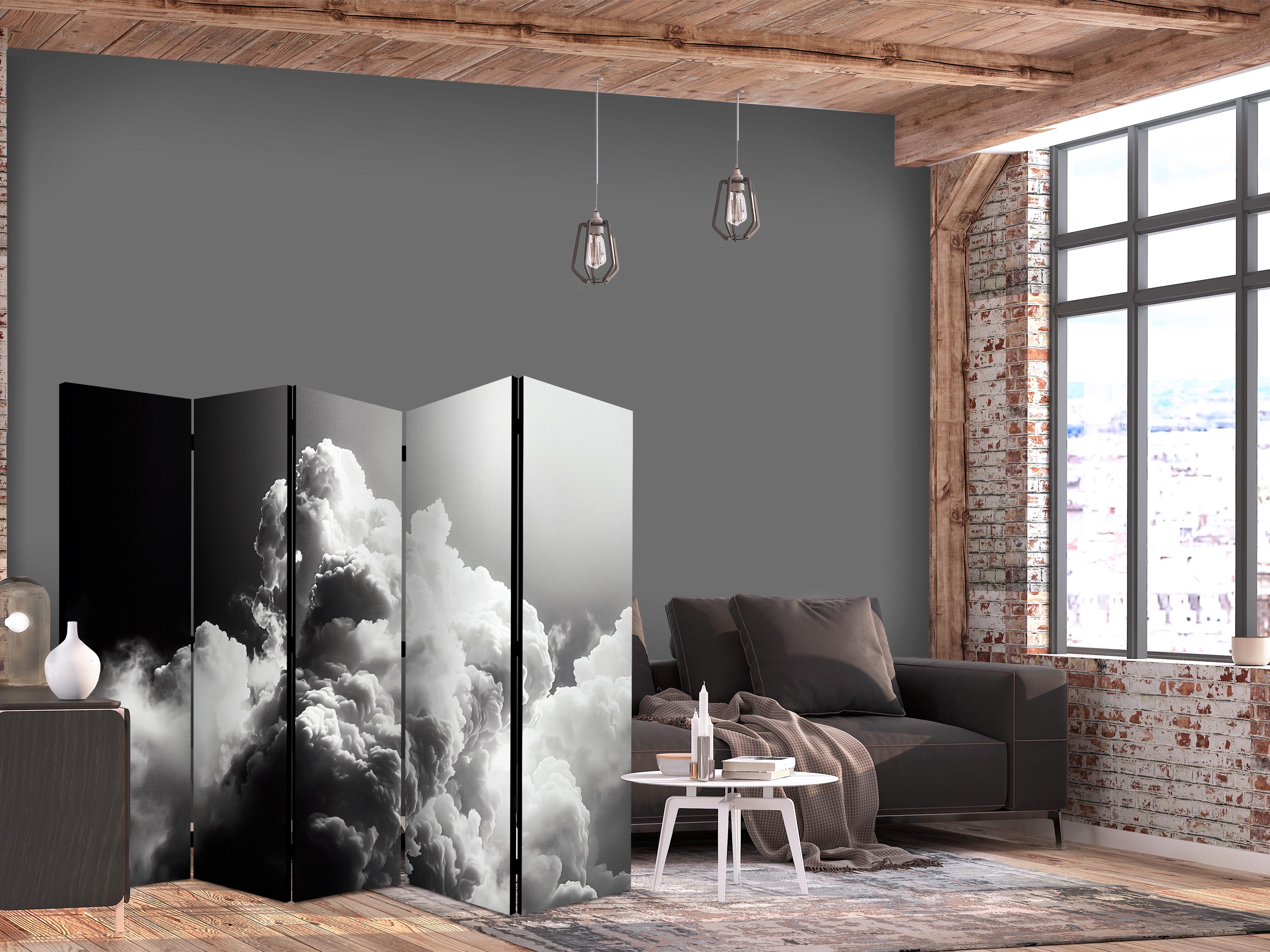 Paravent - Clouds Like a Dream: Let the Sun Light Up Your Day – A Visual Feast