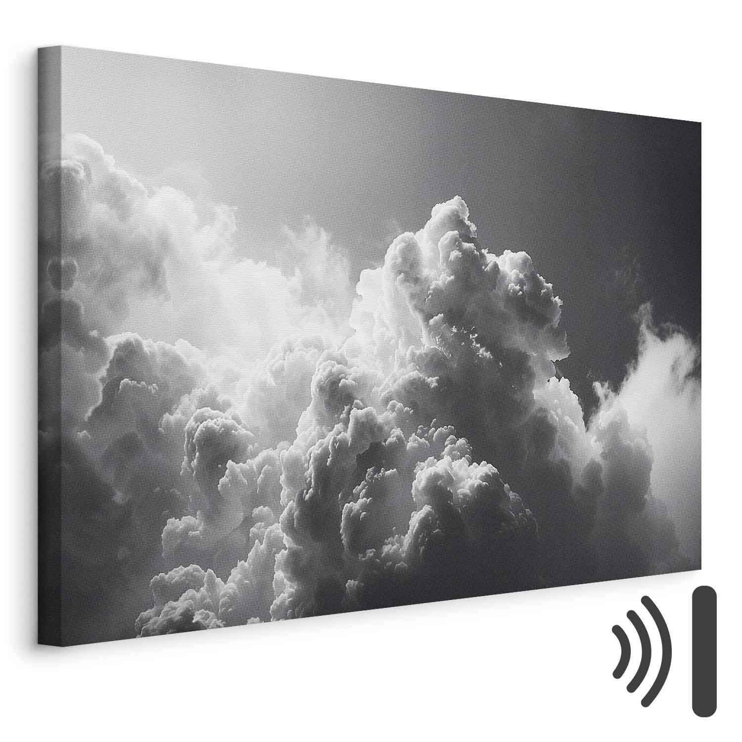 Leinwandbild - Extraordinary Phenomenon: The Sun Illuminating Dark Clouds
