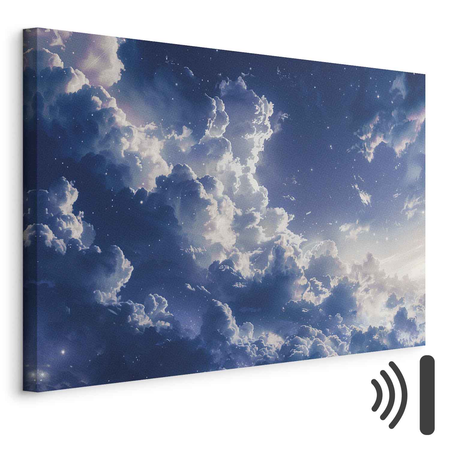Leinwandbild - Starry Clouds and Delicate Light Over a Corner of the Sky