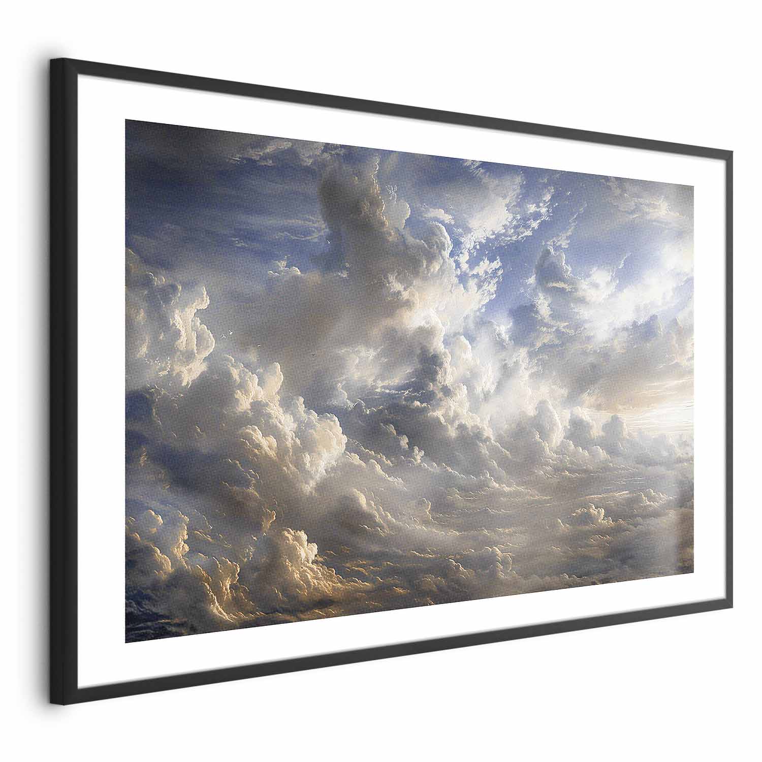 Poster - Golden Reflections on Clouds Announcing Dusk