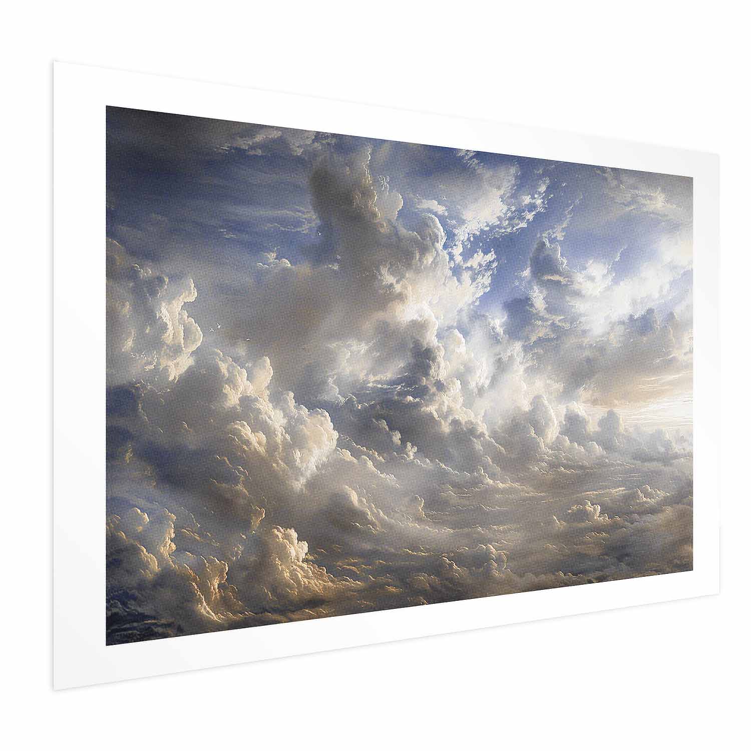 Poster - Golden Reflections on Clouds Announcing Dusk