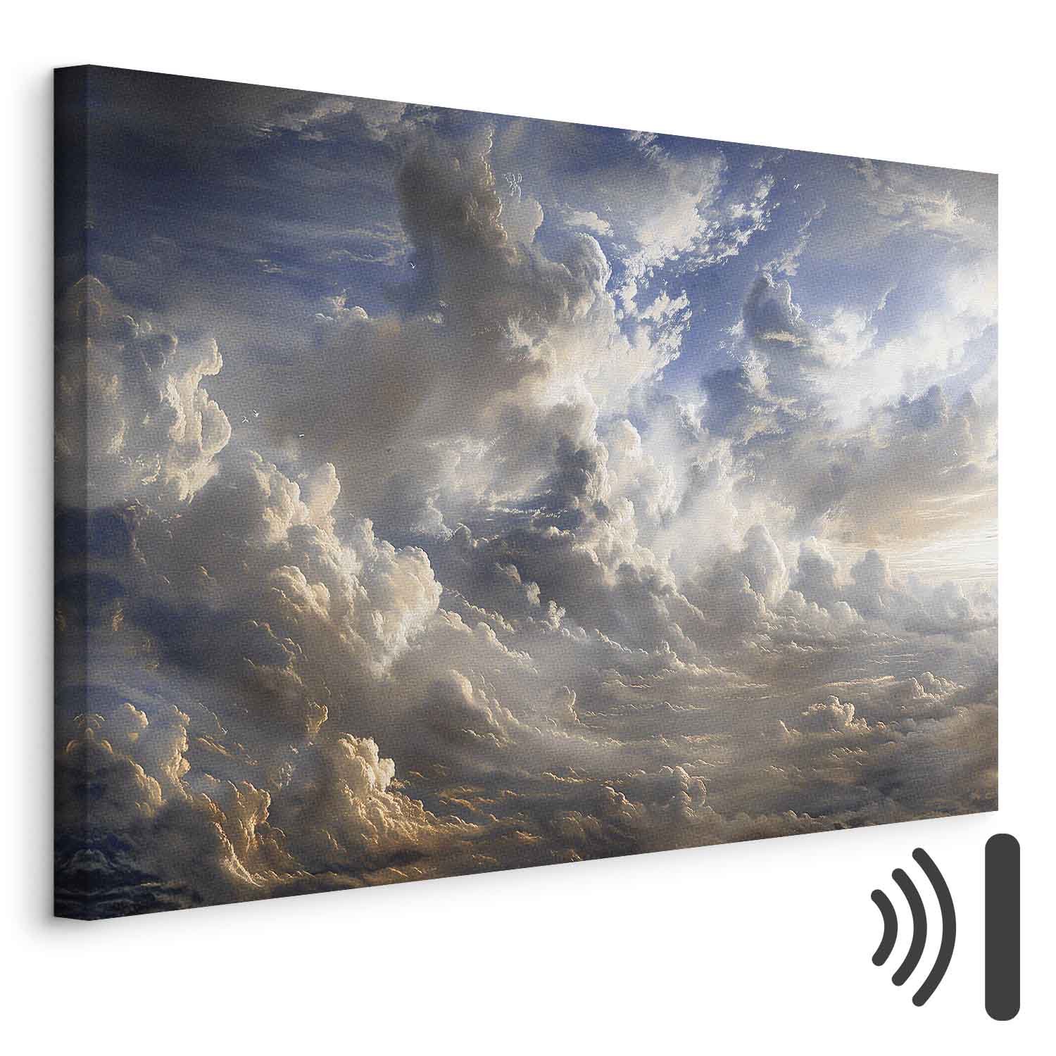 Leinwandbild - Golden Reflections on Clouds Foretelling Dusk