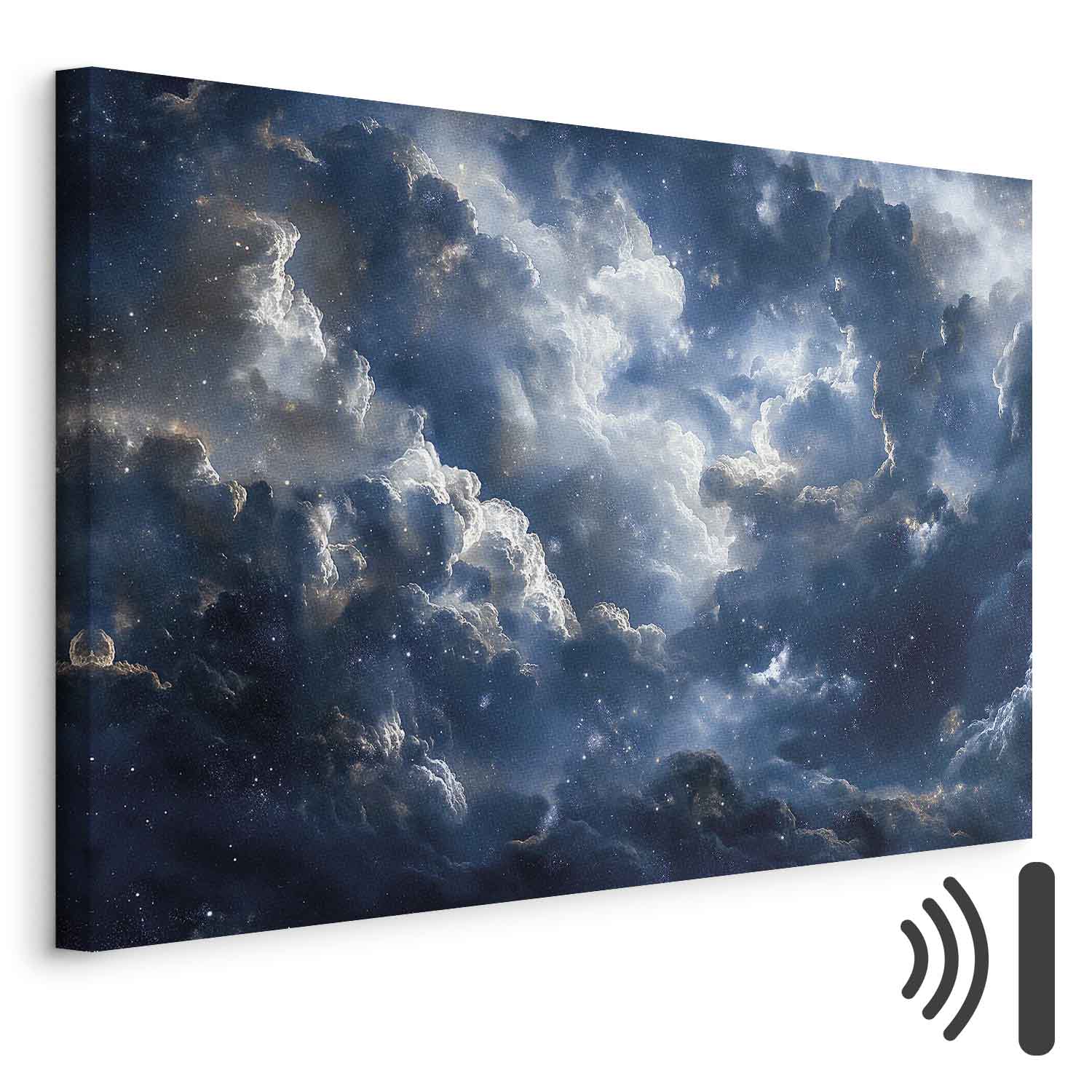 Leinwandbild - Astronomical Wonders: Clouds and Stars in Harmonious Combination