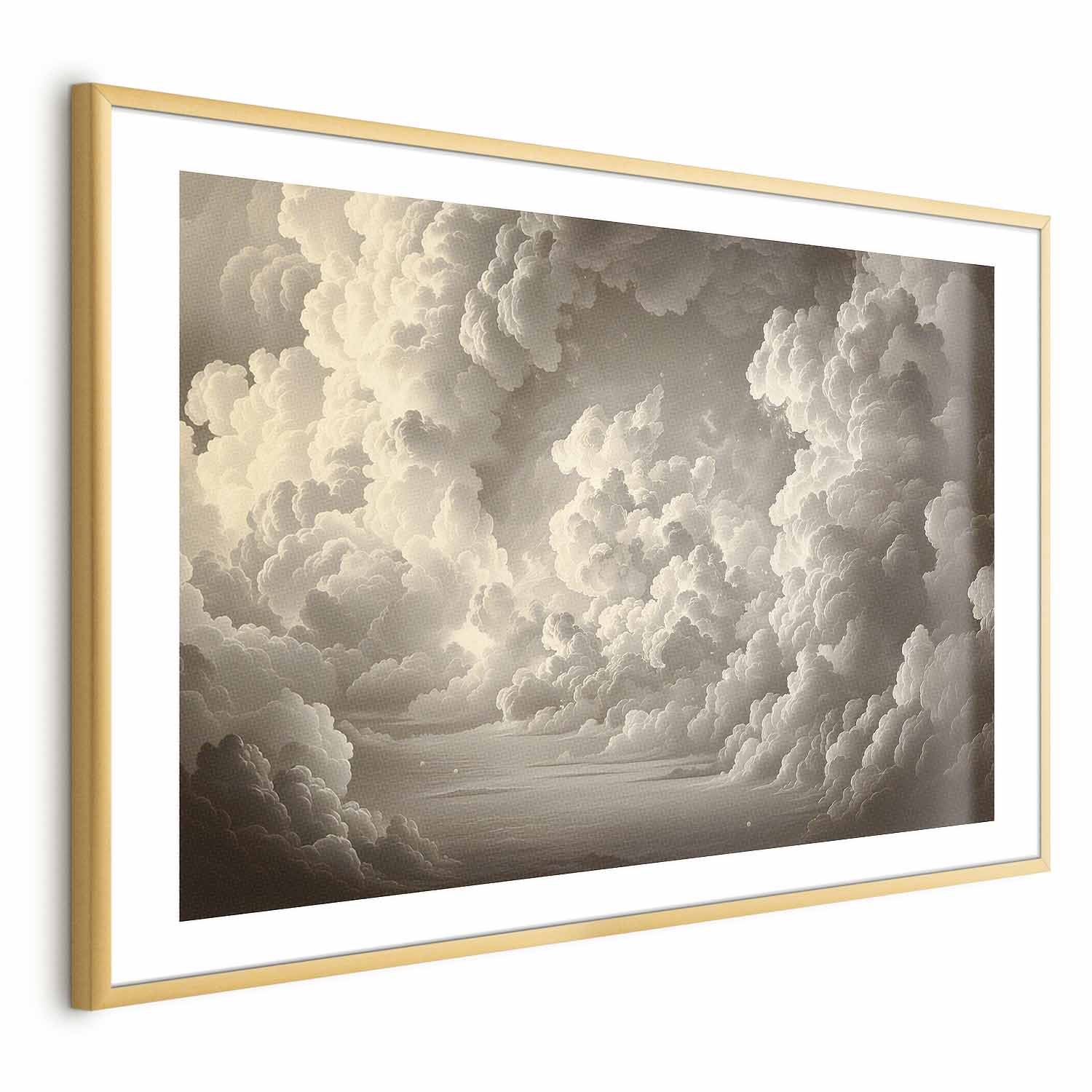 Poster - Whisper of Illuminated Clouds: Soft Light Play in the Sky Theater