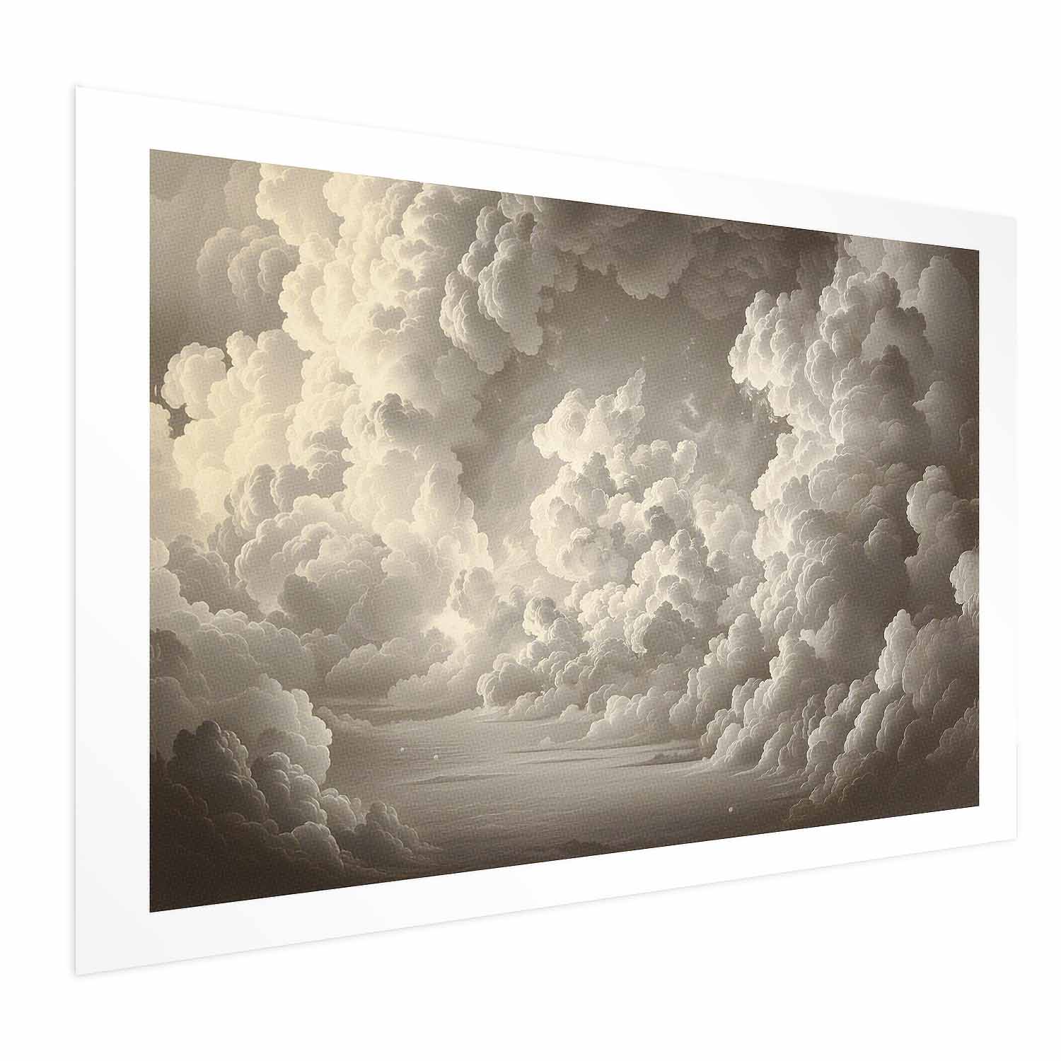 Poster - Whisper of Illuminated Clouds: Soft Light Play in the Sky Theater