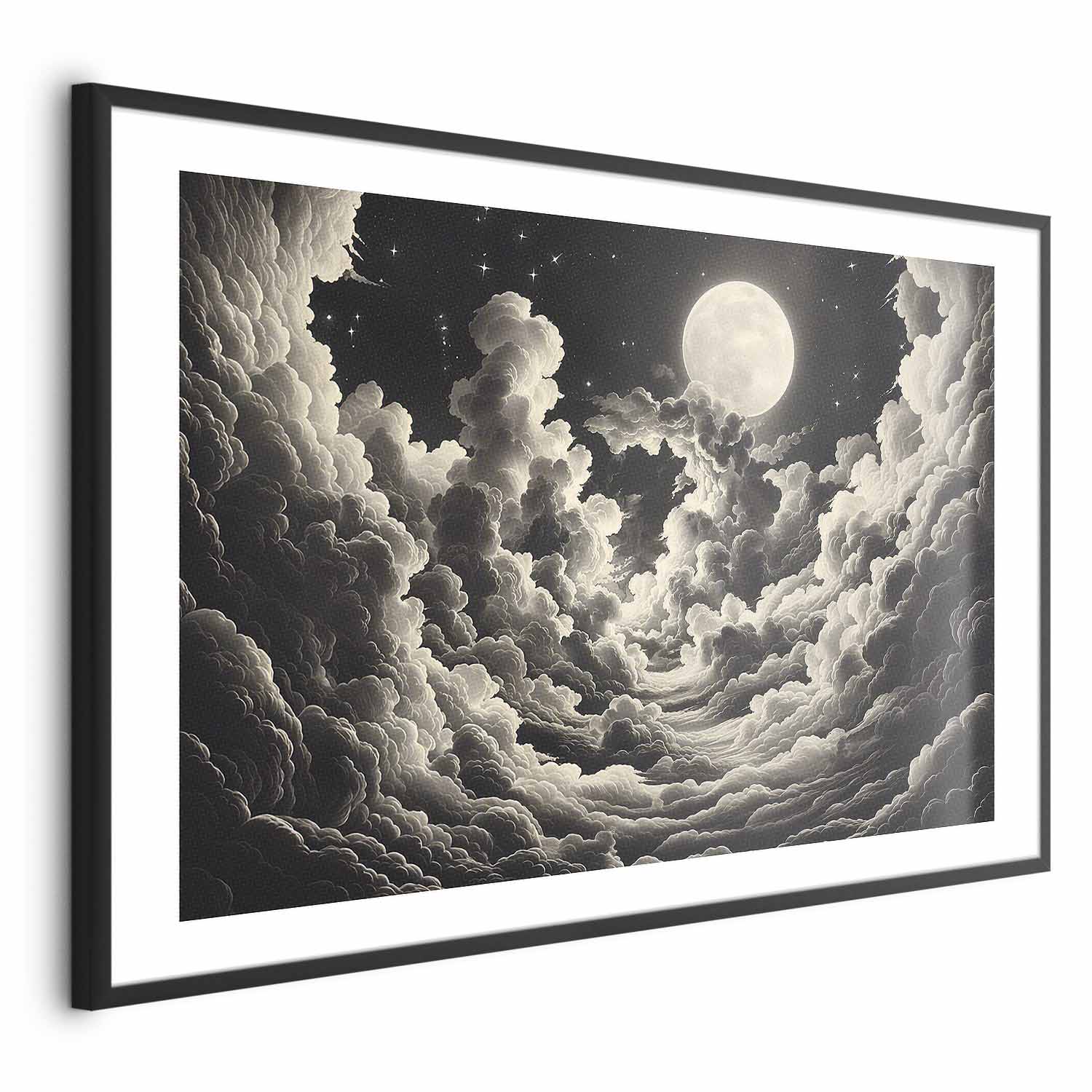 Poster - Moon and Stars Singing Among the Great Clouds