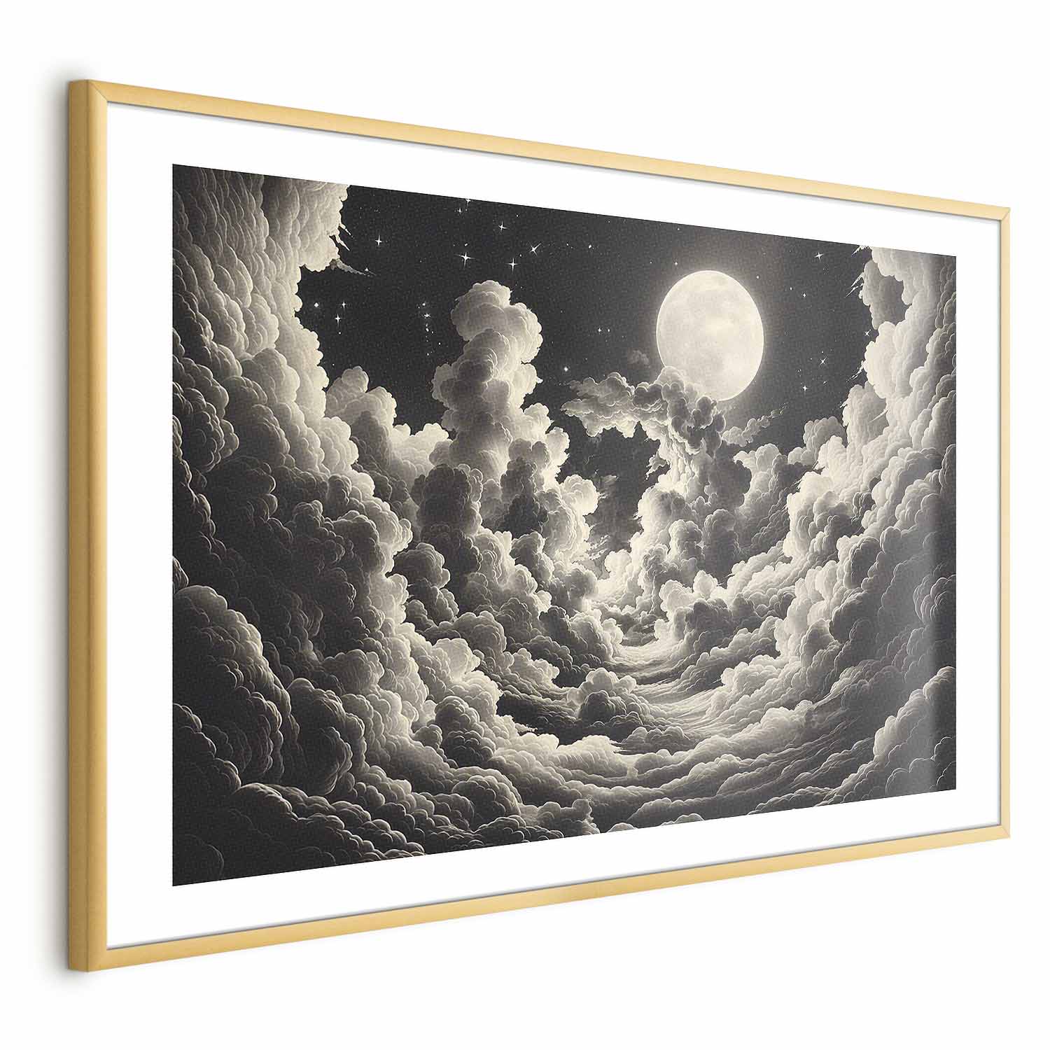 Poster - Moon and Stars Singing Among the Great Clouds