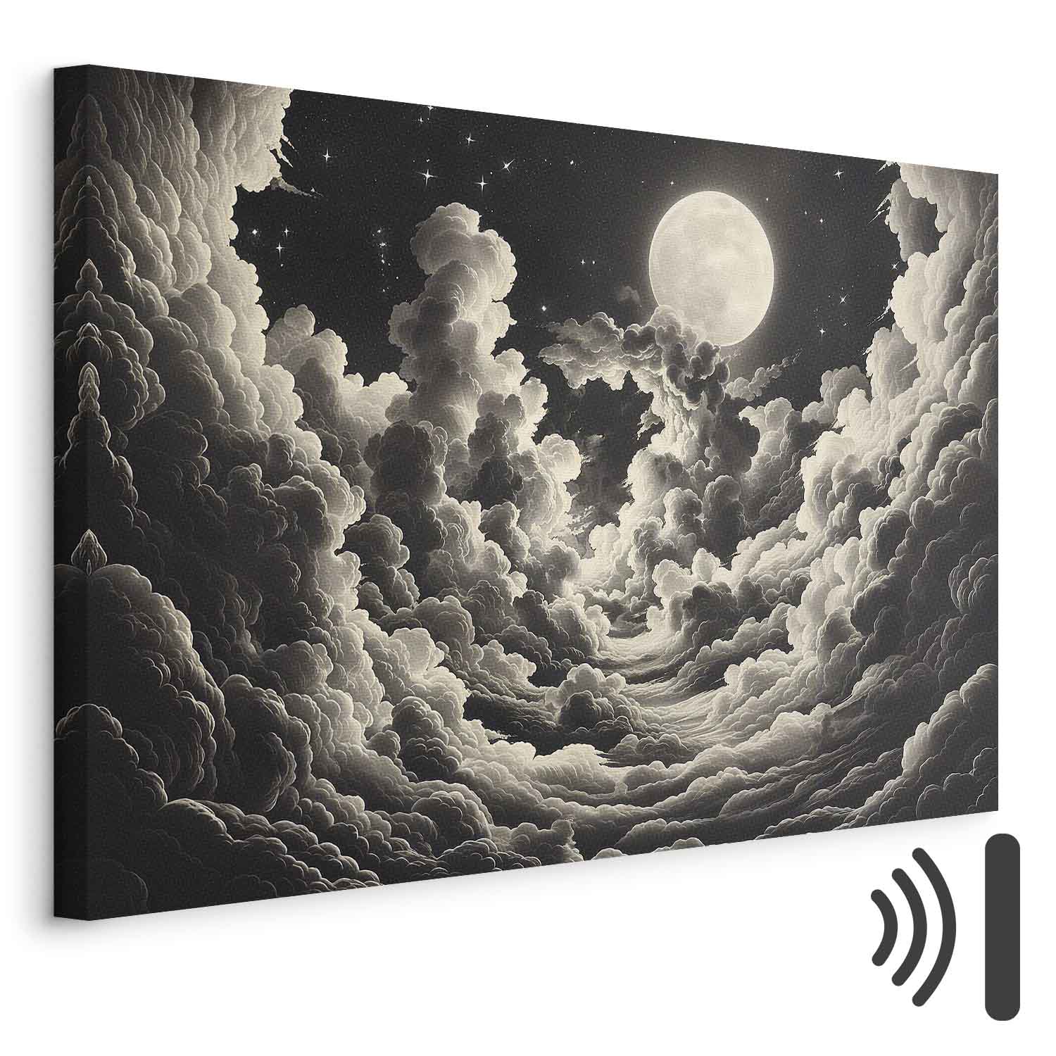 Leinwandbild - Moon and Stars Singing Among the Great Clouds