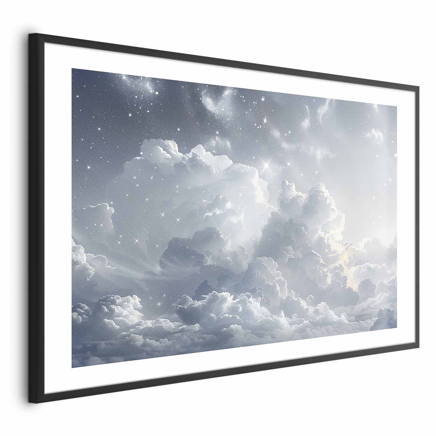 Poster - Astral Calm: Stars Scattered Over Delicate Clouds