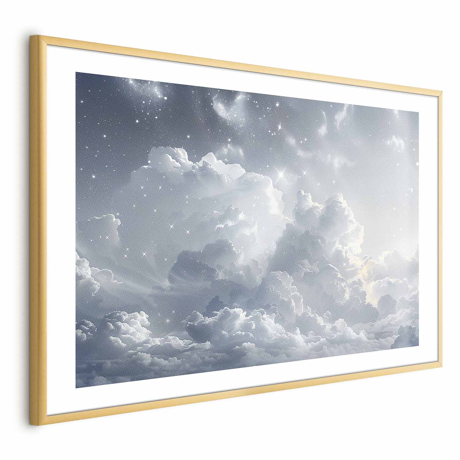 Poster - Astral Calm: Stars Scattered Over Delicate Clouds