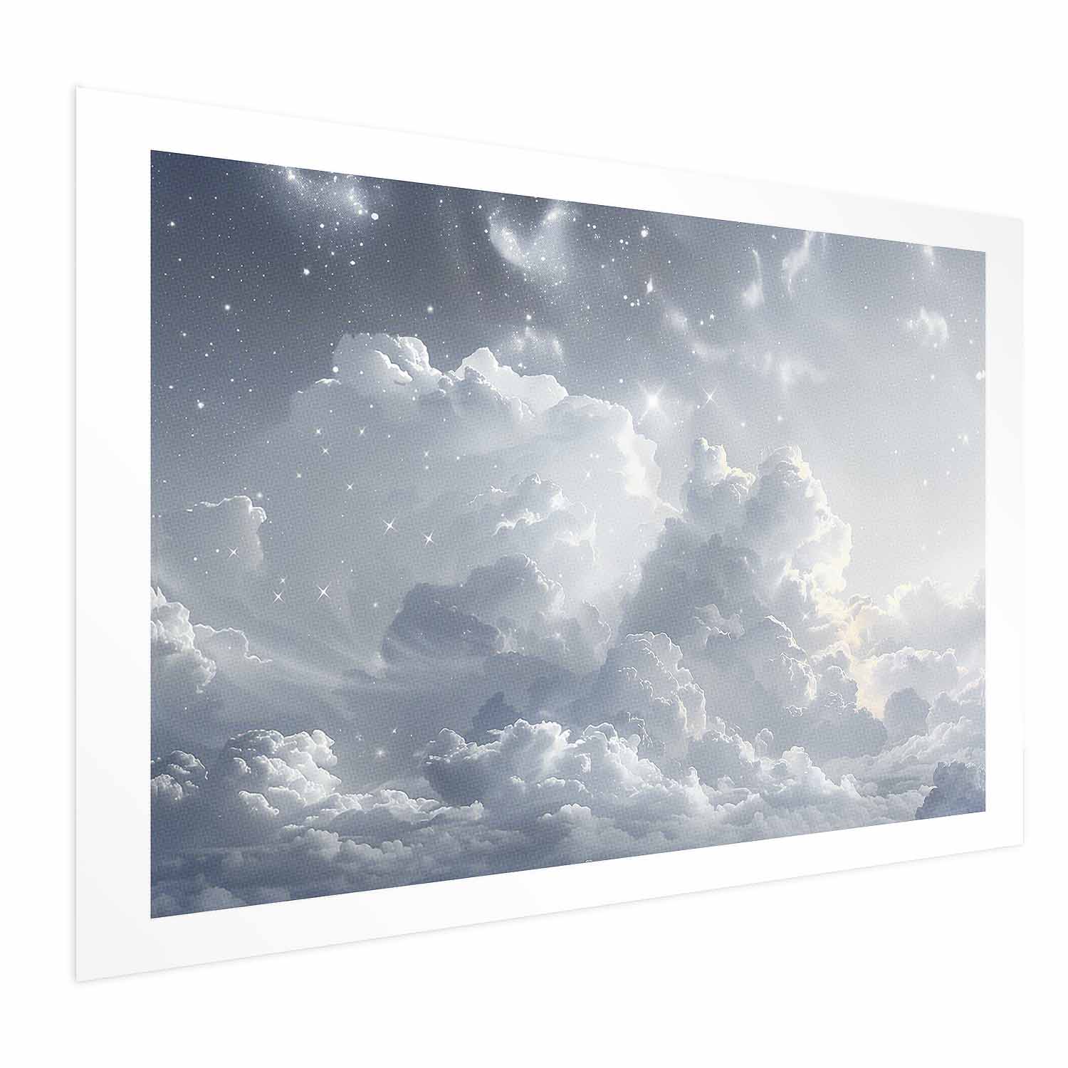 Poster - Astral Calm: Stars Scattered Over Delicate Clouds
