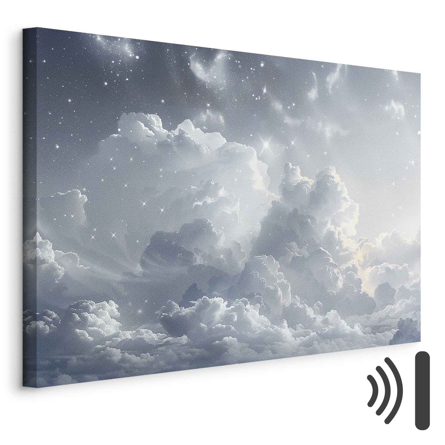 Leinwandbild - Astral Calm: Stars Scattered Over Delicate Clouds