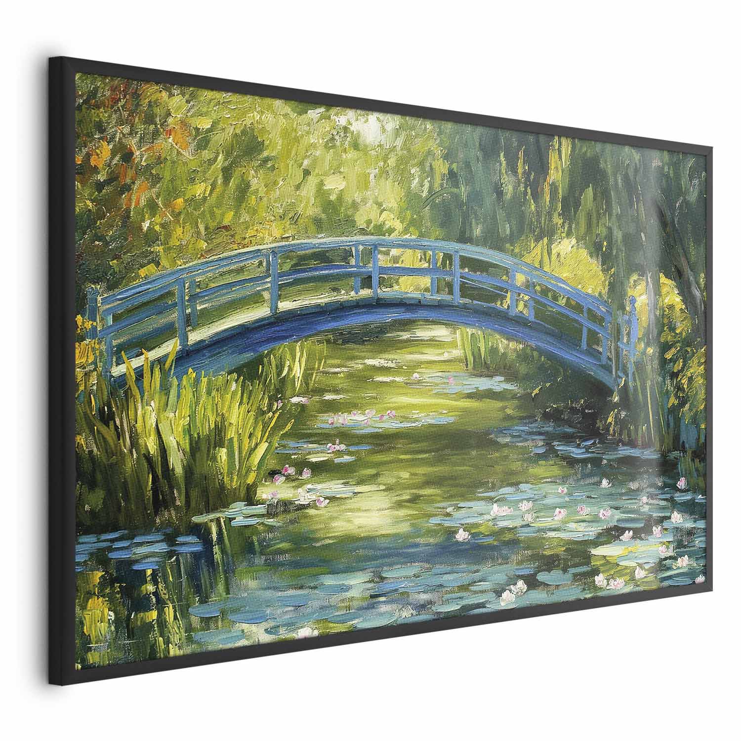 Poster - Impressionist bridge - painting of a bridge against a picturesque background