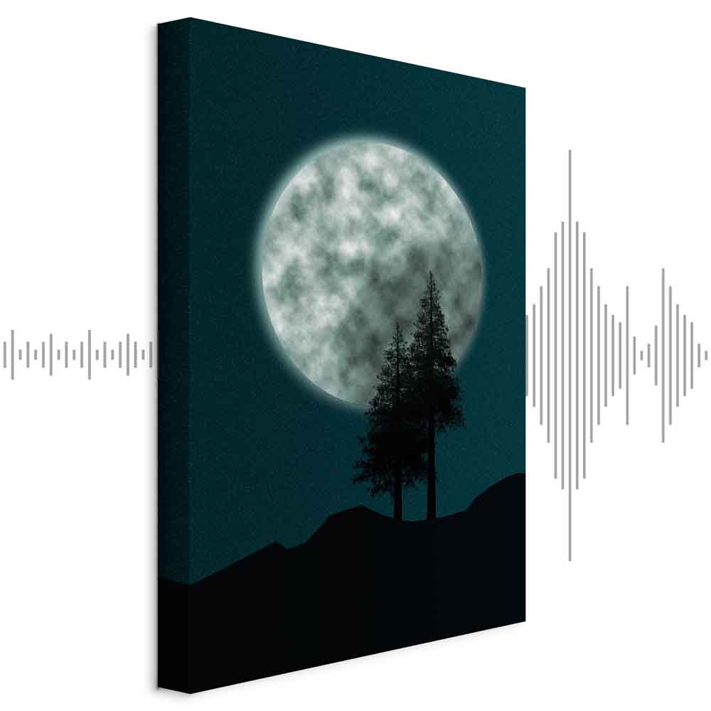 Leinwandbild - Beautiful Full Moon (1 Part) Vertical