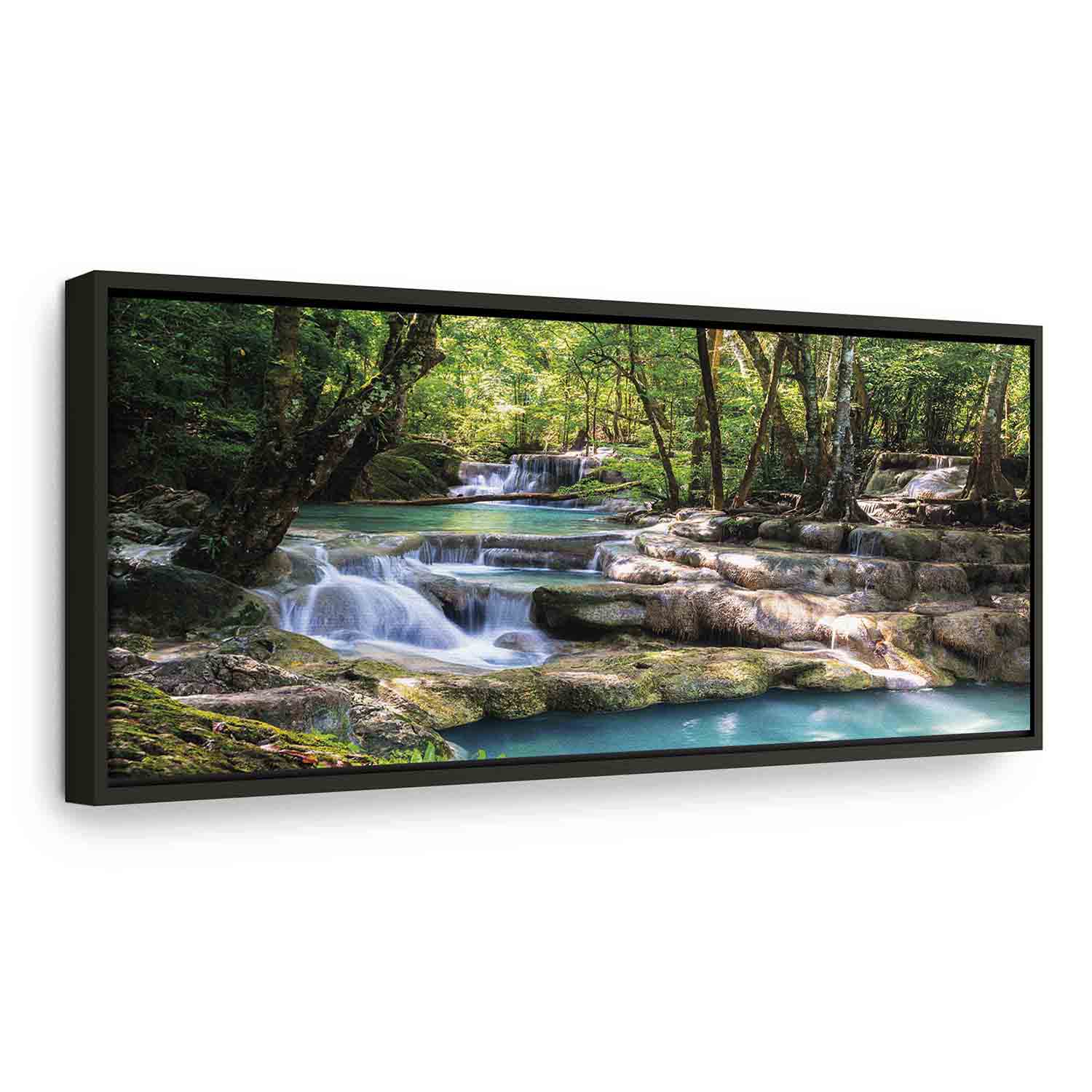 Leinwandbild - Nature: Forest Waterfall