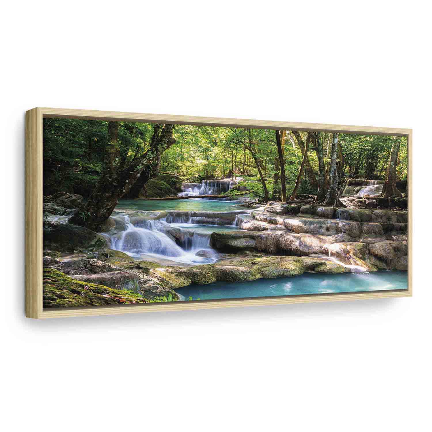 Leinwandbild - Nature: Forest Waterfall