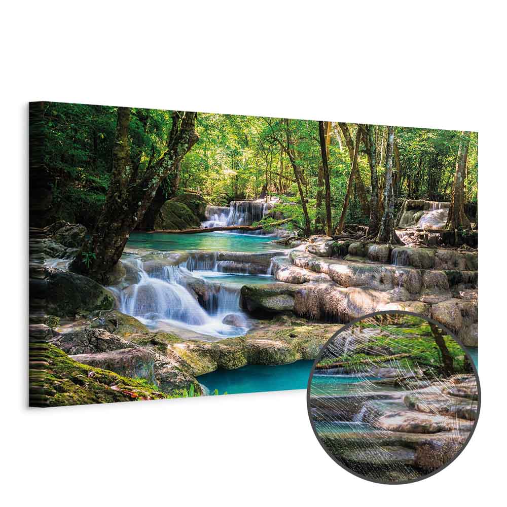 Leinwandbild - Nature: Forest Waterfall