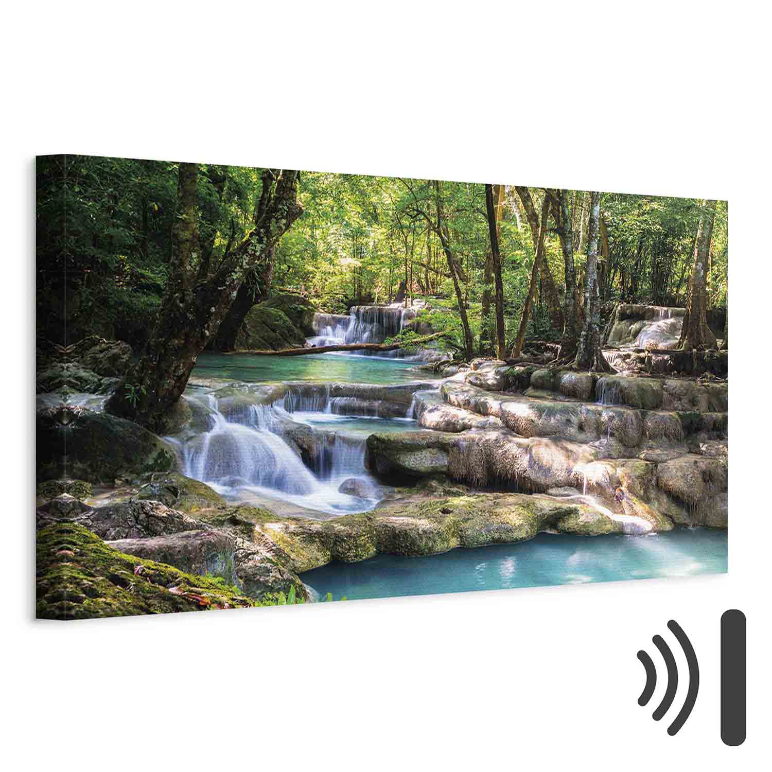 Leinwandbild - Nature: Forest Waterfall