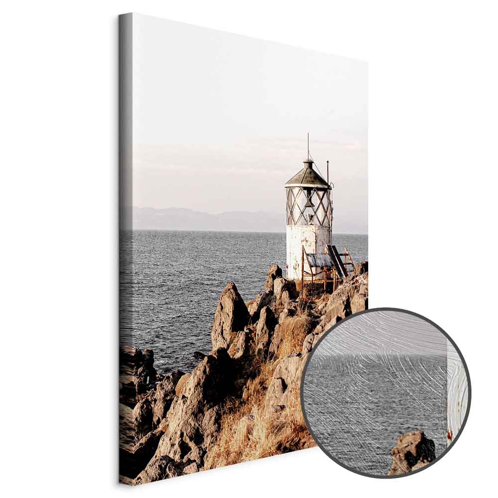 Leinwandbild - Lantern On The Cliff (1 Part) Vertical