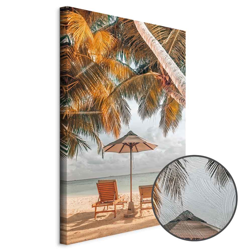 Leinwandbild - Palm Umbrella (1 Part) Vertical