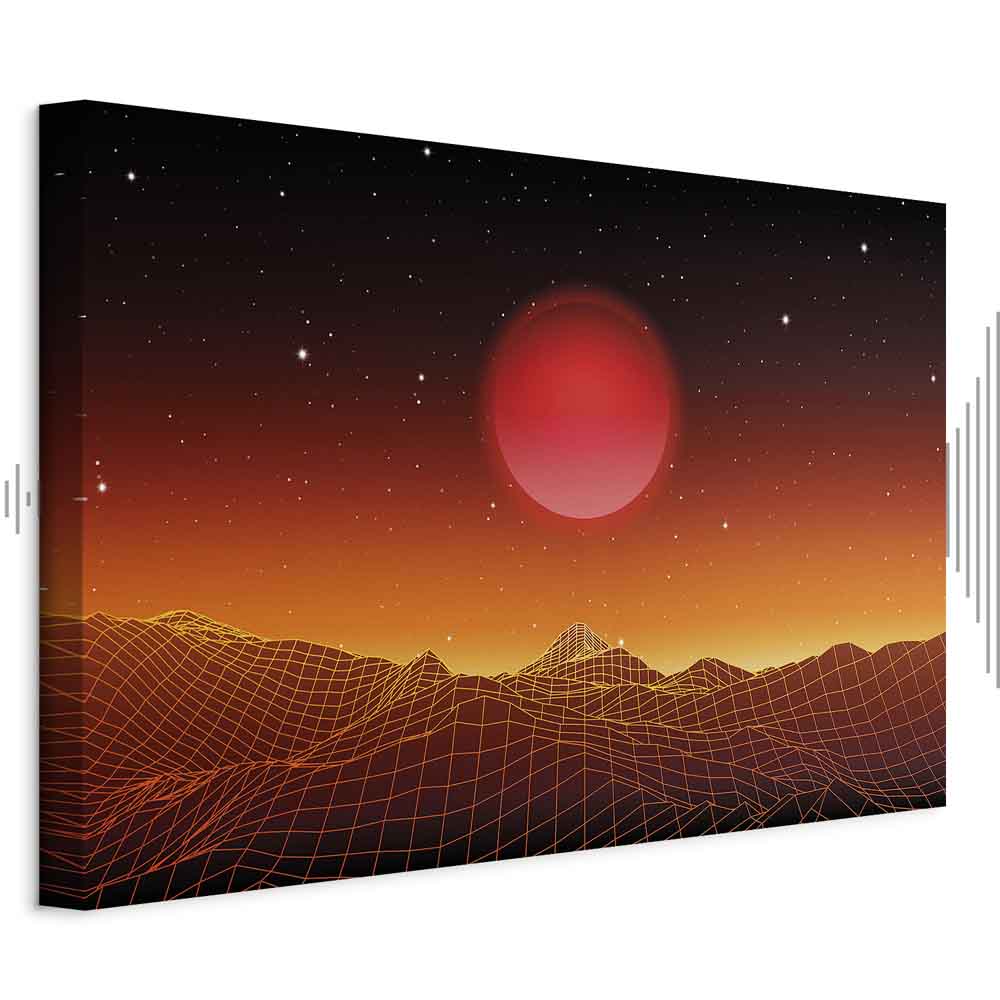 Leinwandbild - Futuristic landscape (1 Part) Wide