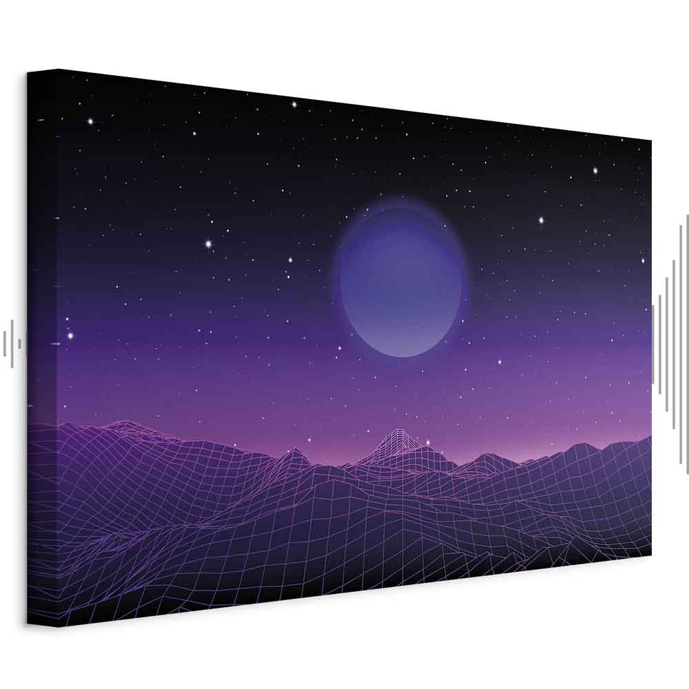Leinwandbild - Futuristic landscape 2 (1 Part) Wide