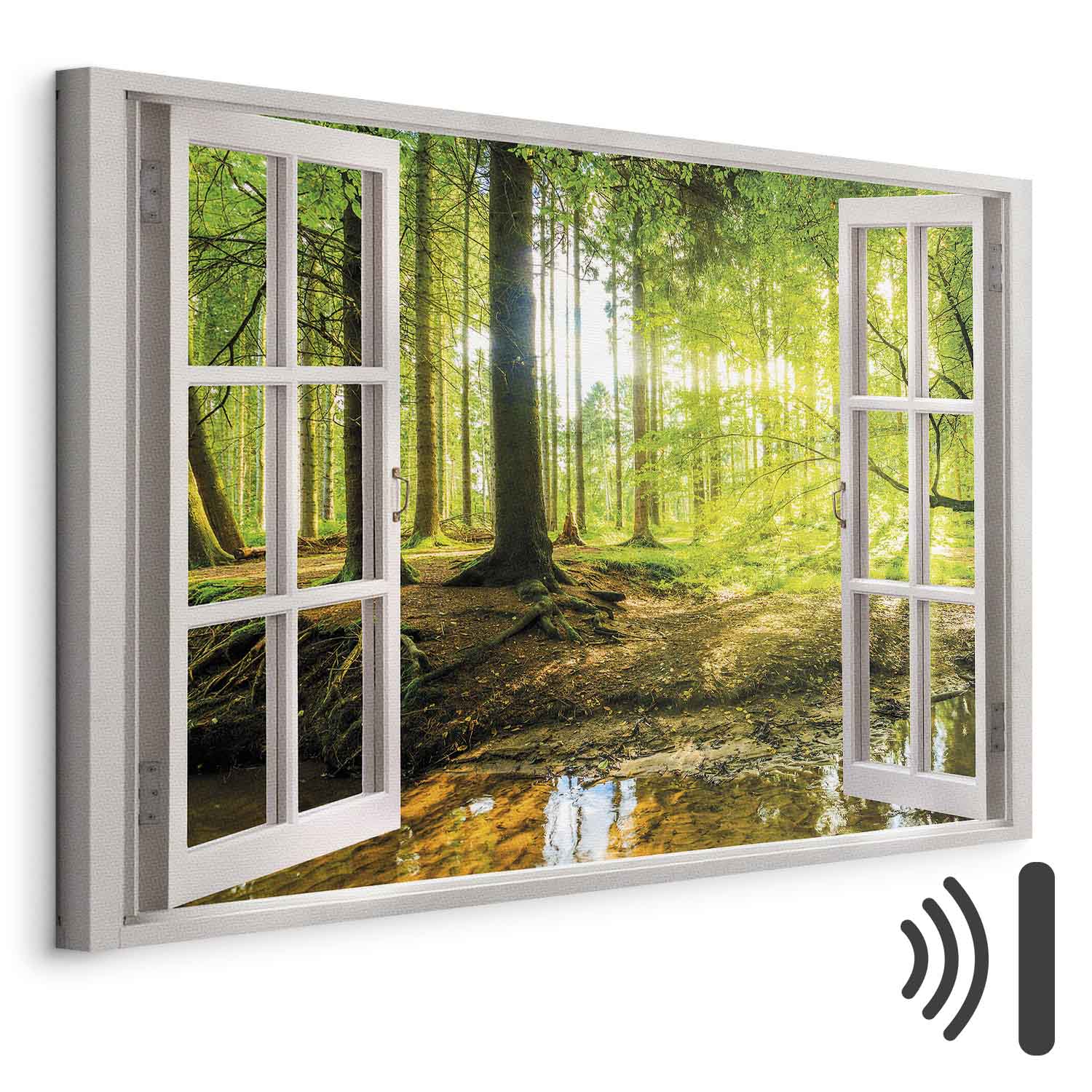 Leinwandbild - Window: View on Forest
