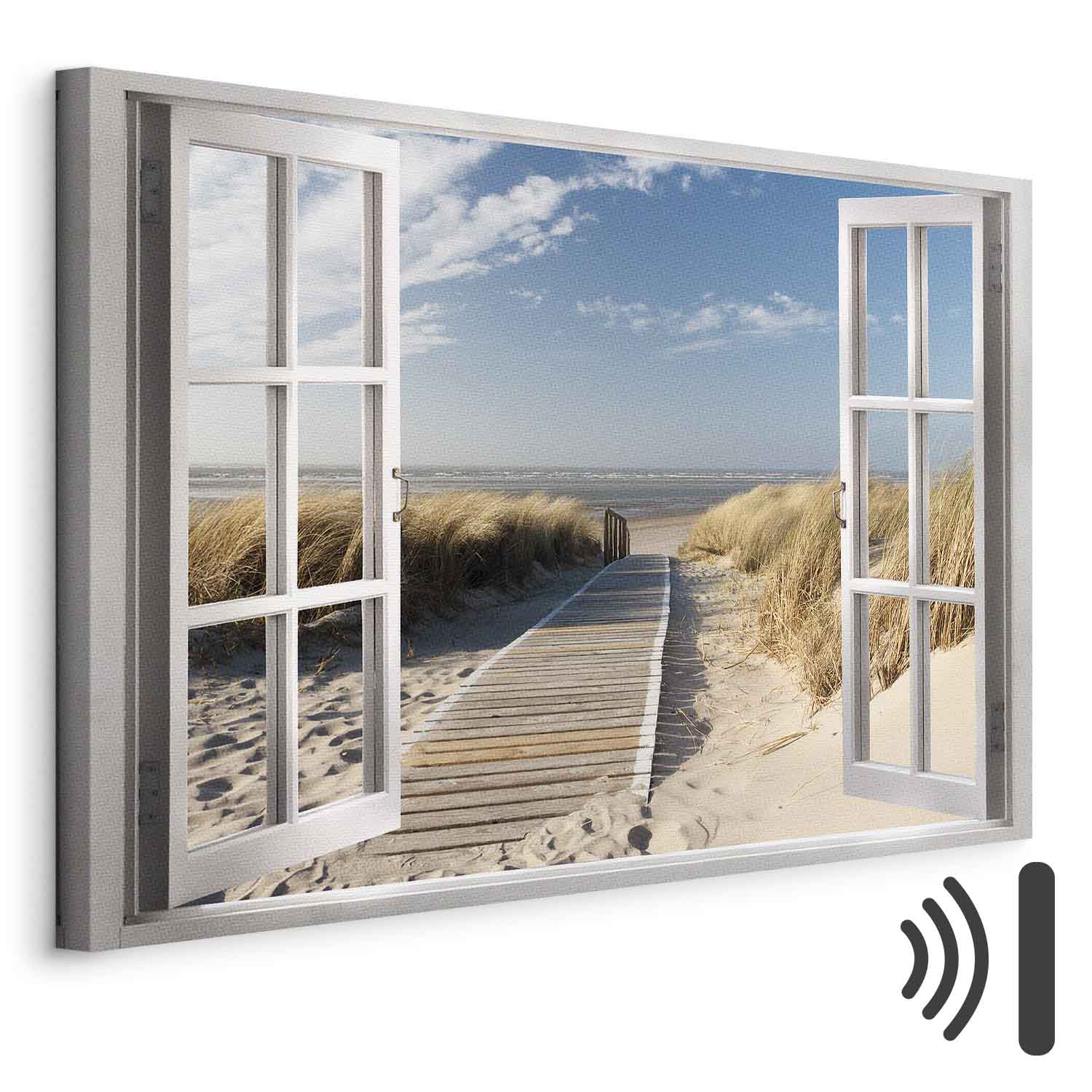 Leinwandbild - Window: View of the Beach