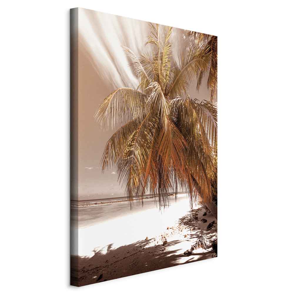 Leinwandbild - Palm Shadow (1 Part) Vertical