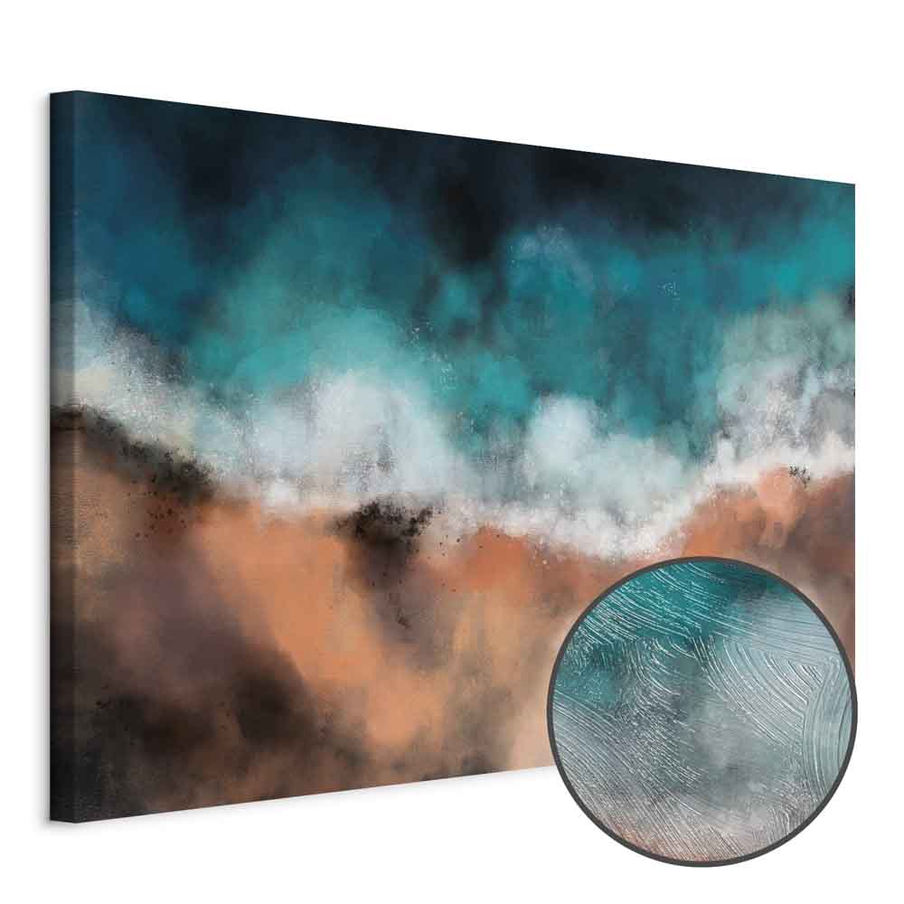 Leinwandbild - Waves in the Sand (1 Part) Wide