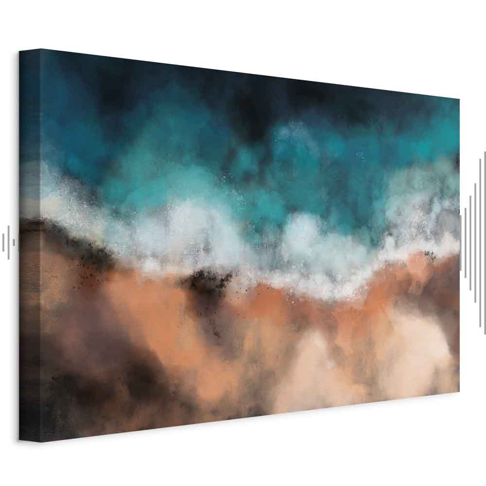 Leinwandbild - Waves in the Sand (1 Part) Wide