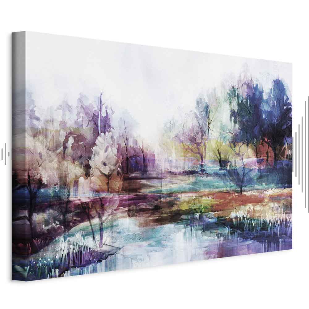 Leinwandbild - World in Paints (1 Part) Wide