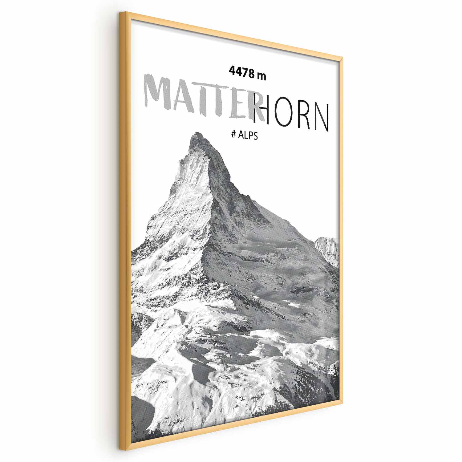 Poster - The majestic Matterhorn mountain peak, crown of mountains, mountain landscape