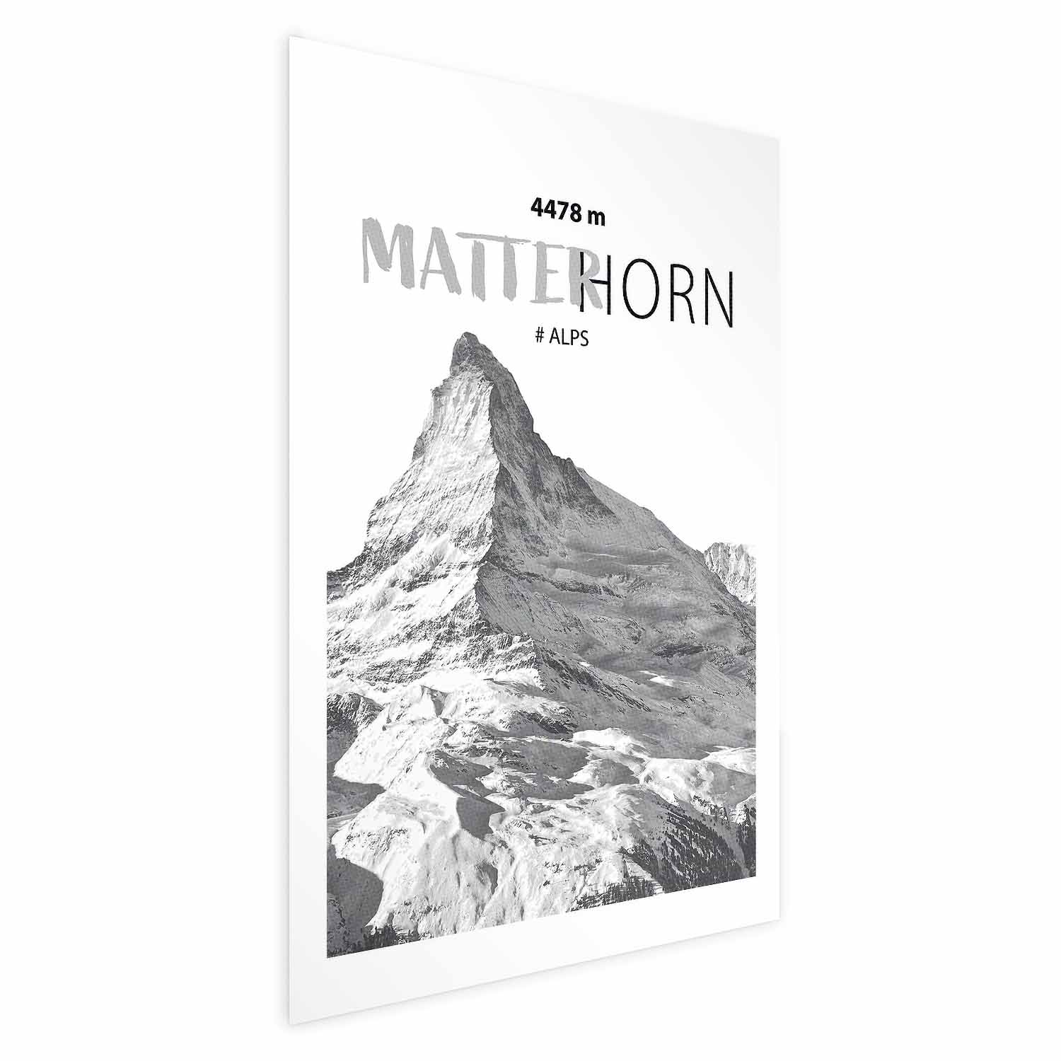 Poster - The majestic Matterhorn mountain peak, crown of mountains, mountain landscape