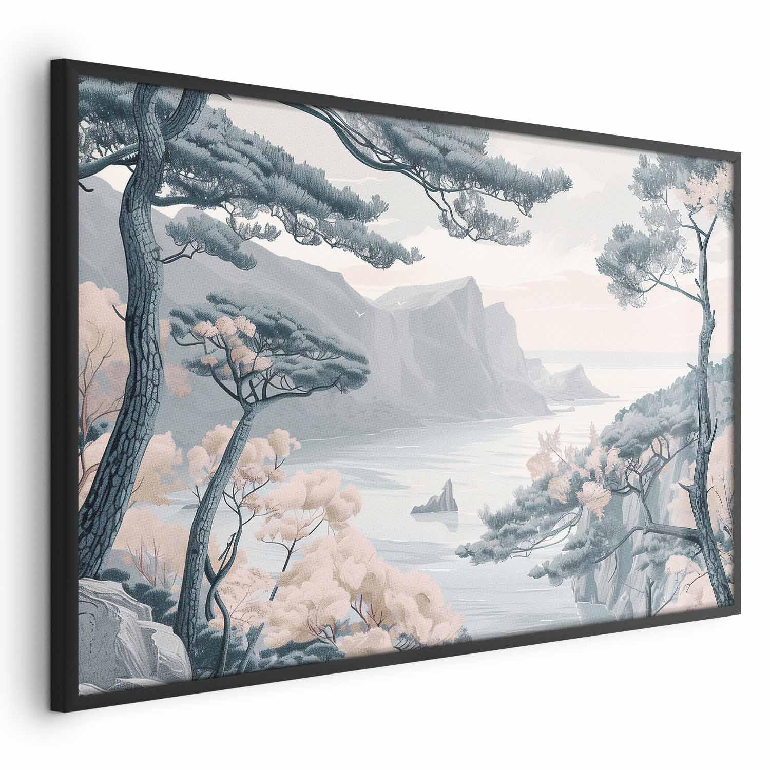 Poster - Blue Coast in Delicate Colors