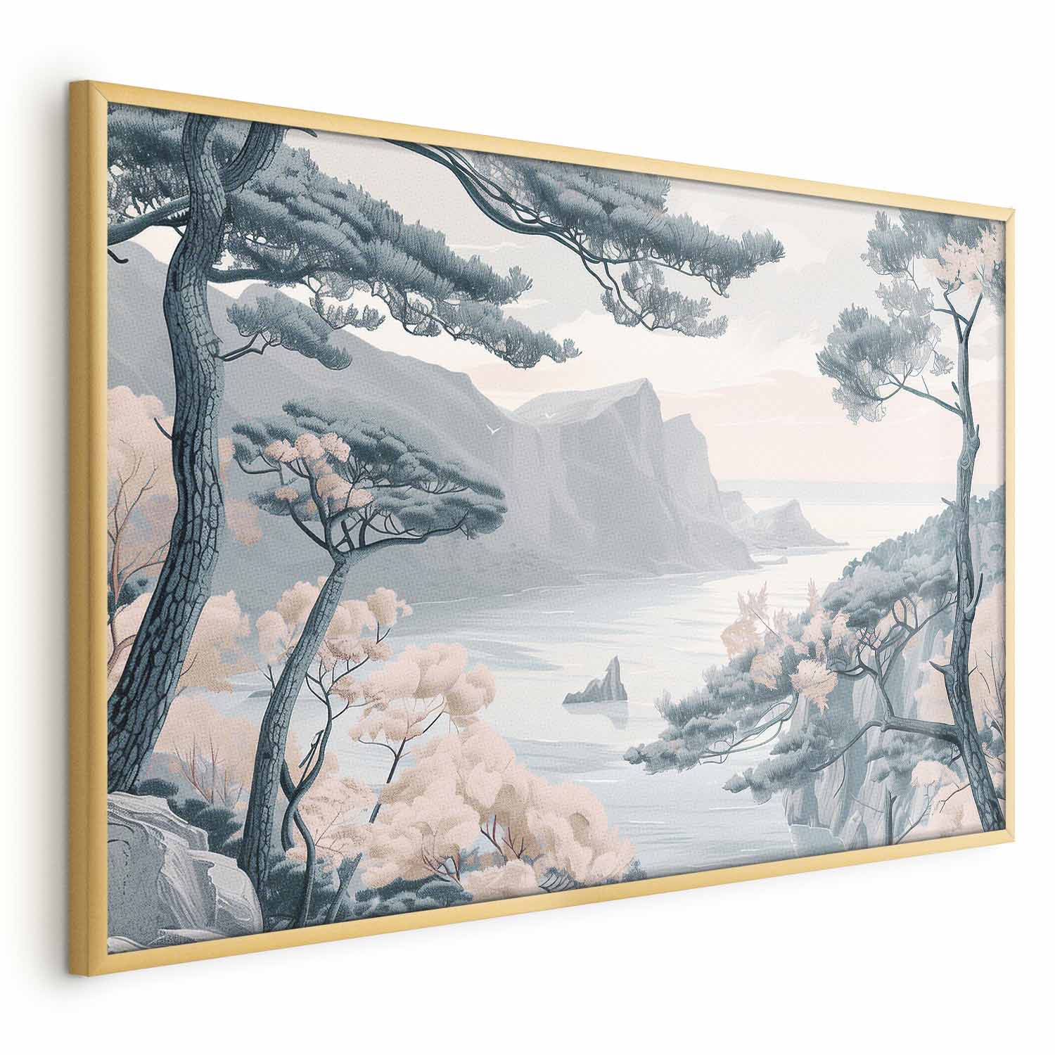 Poster - Blue Coast in Delicate Colors