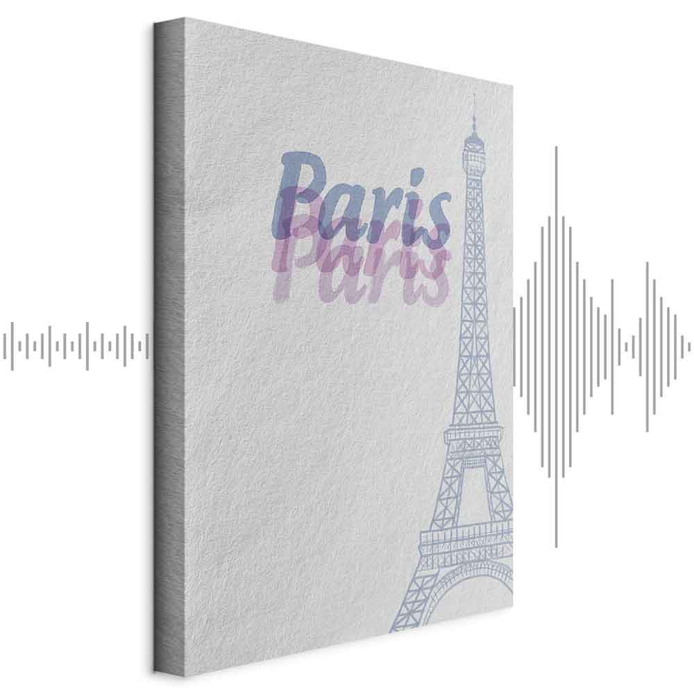 Leinwandbild - Paris in Watercolours (1 Part) Vertical
