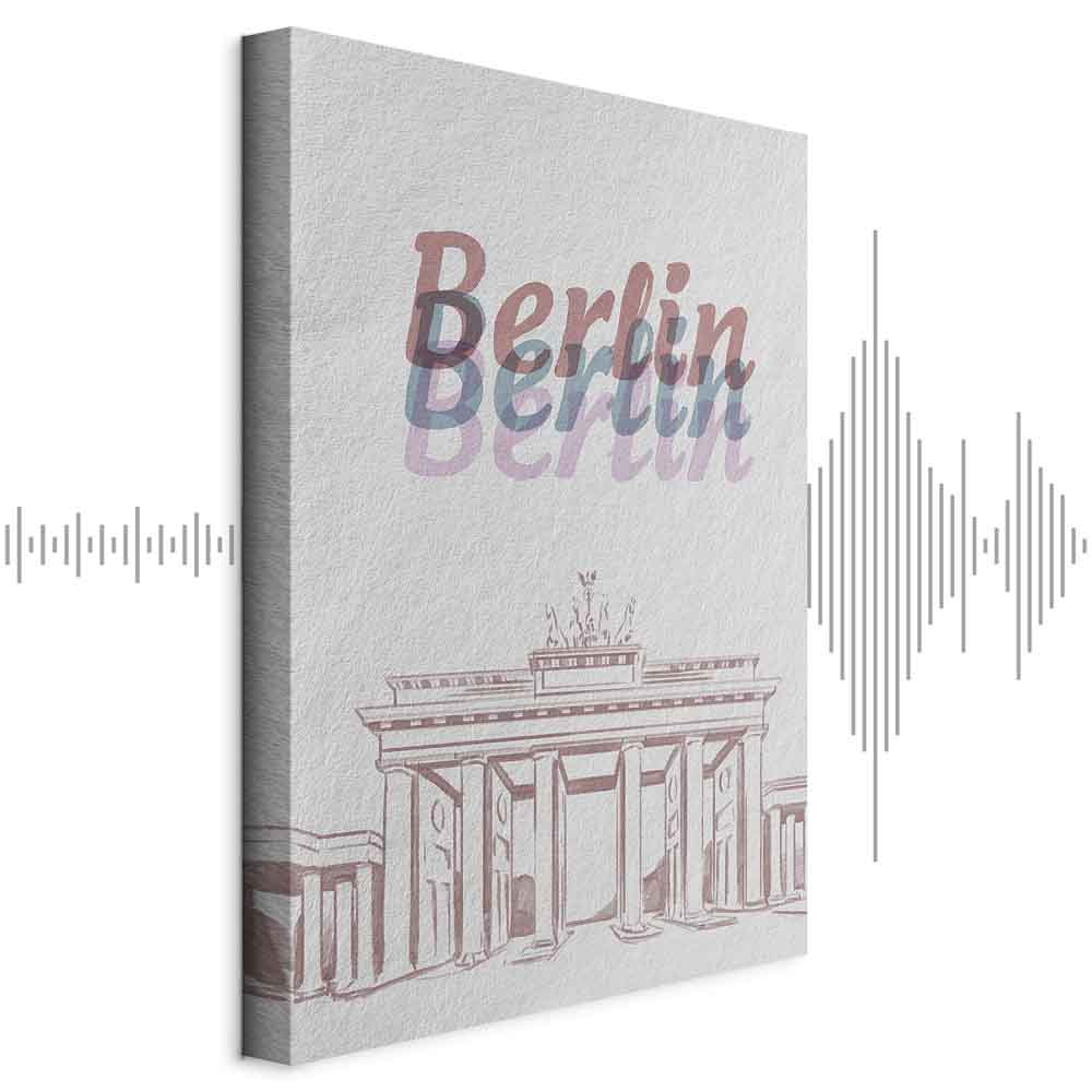 Leinwandbild - Berlin in Watercolours (1 Part) Vertical