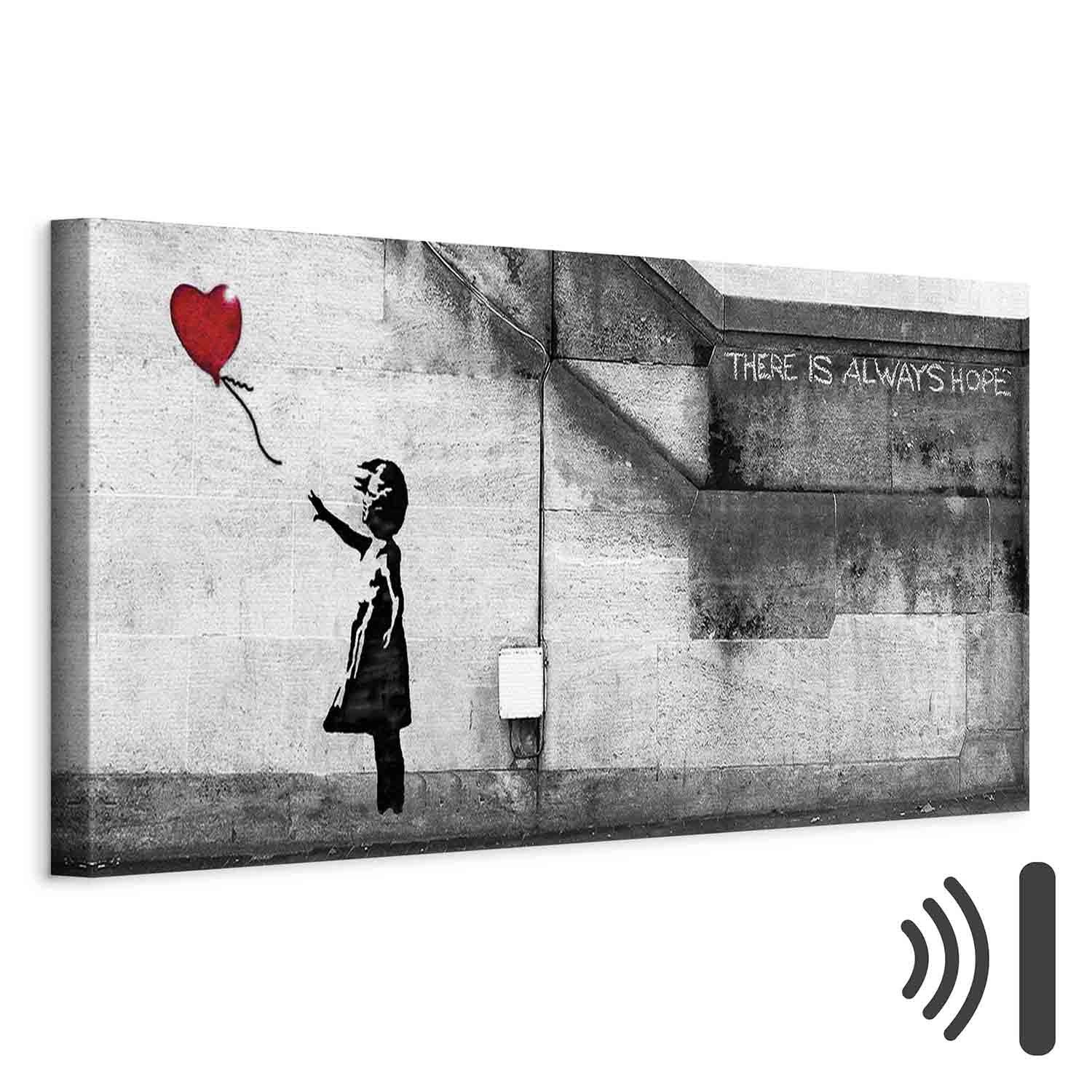 Leinwandbild - There is Always Hope (1 Part) Narrow Red