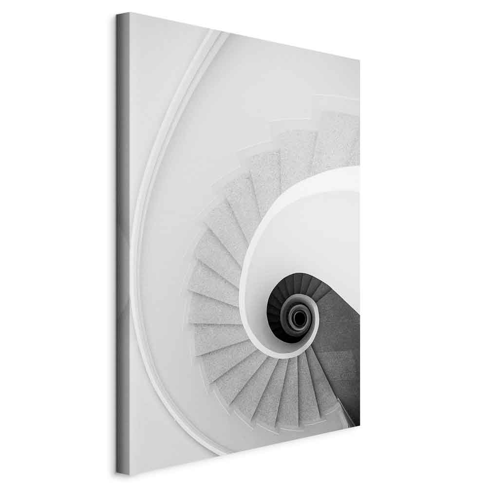 Leinwandbild - White Stairs (1 Part) Vertical