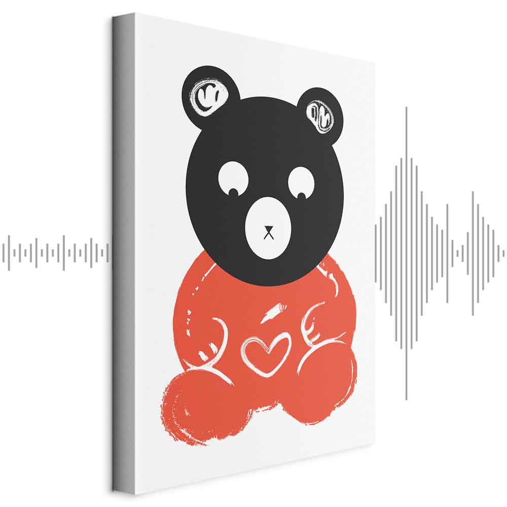 Leinwandbild - Thoughtful Bear (1 Part) Vertical