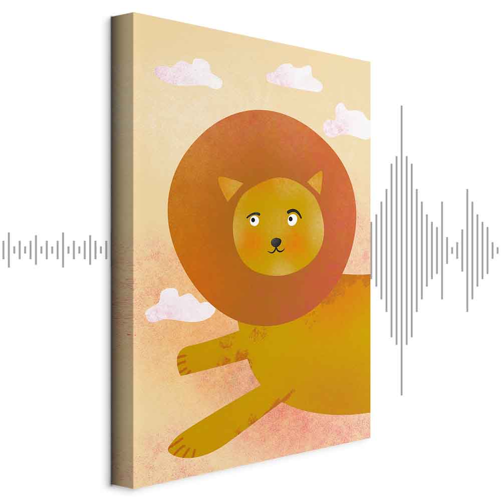 Leinwandbild - Lion's Fun (1 Part) Vertical