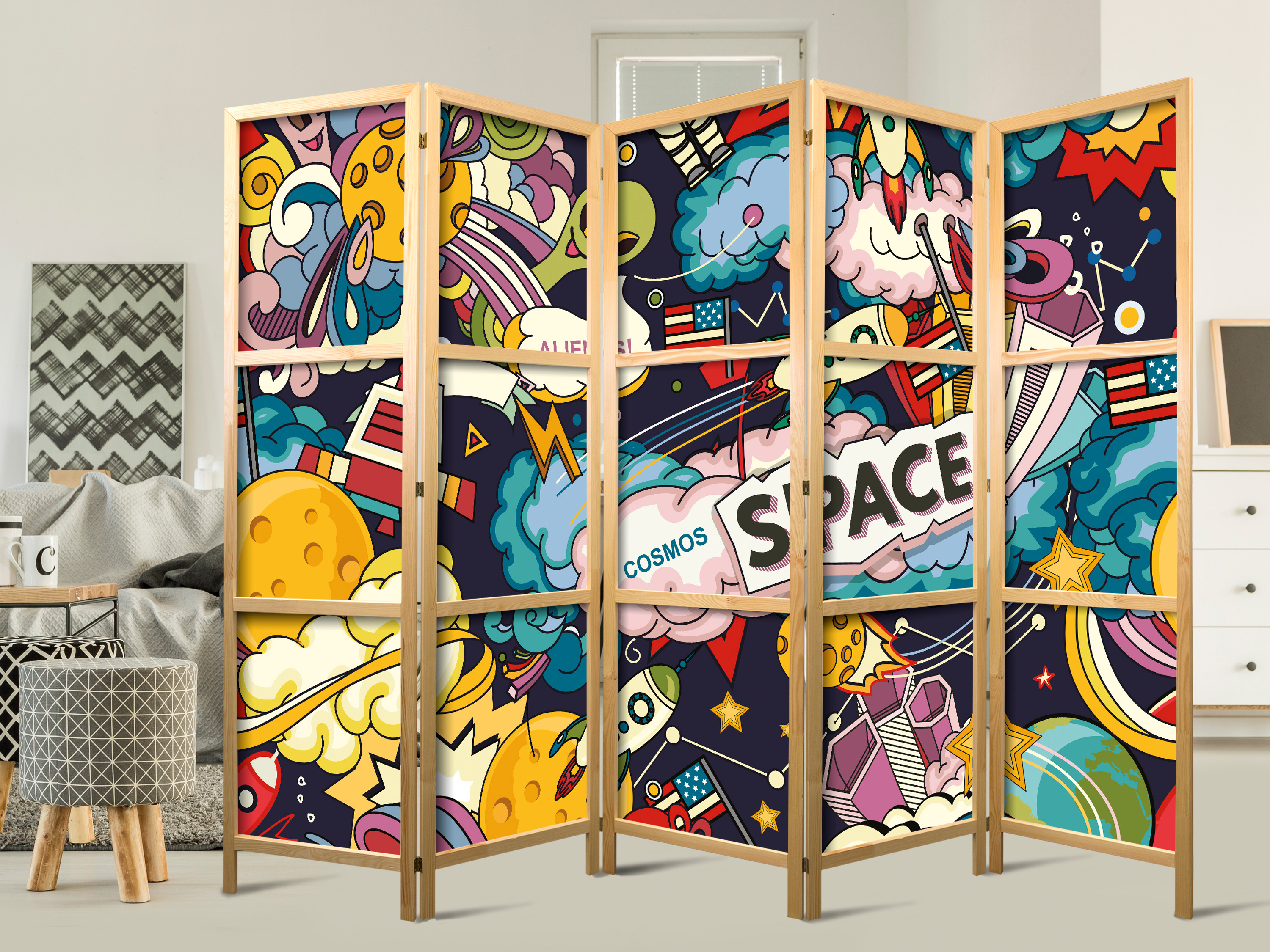 Japanischer Paravent - Teenager's Space II