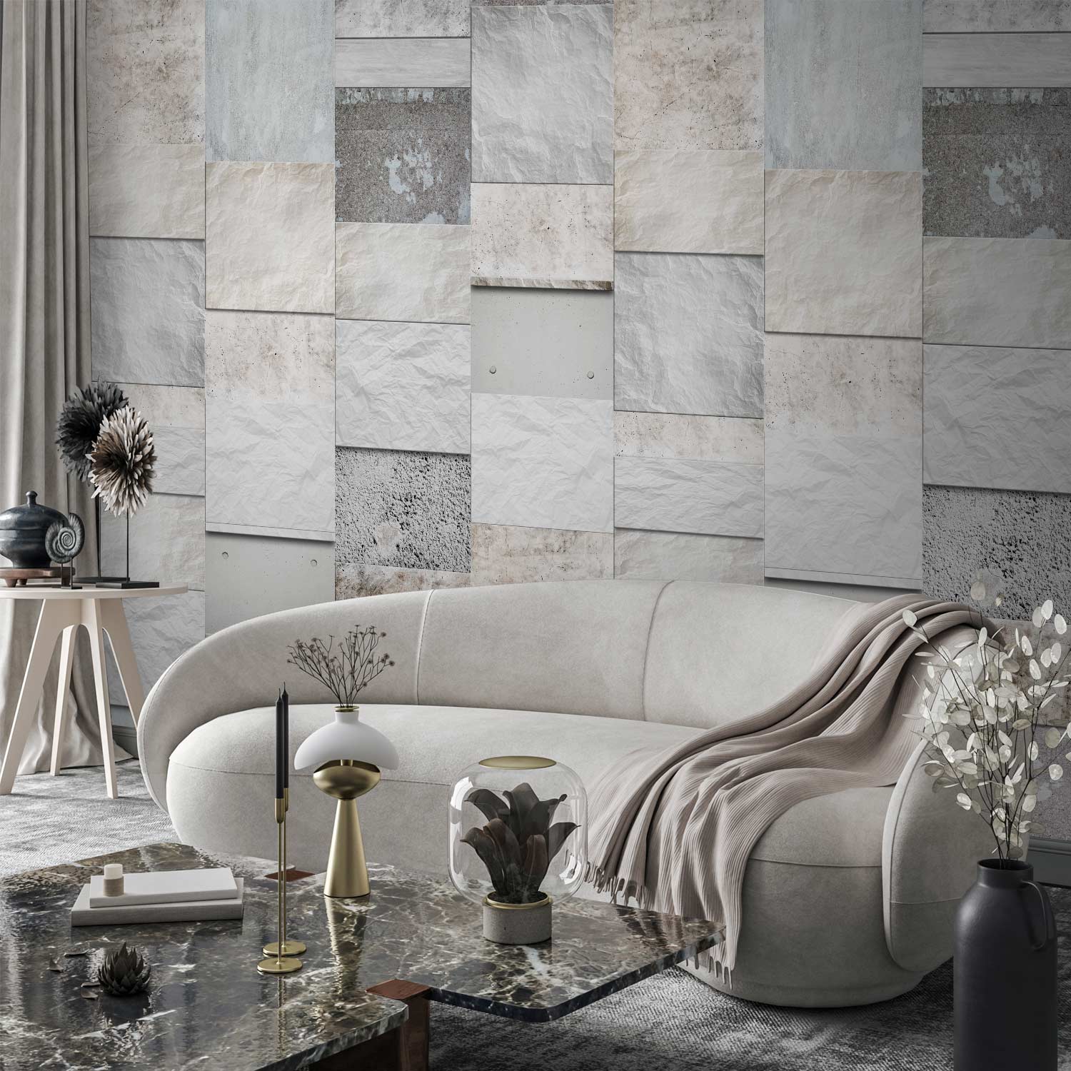 Tapete - Stone triptych
