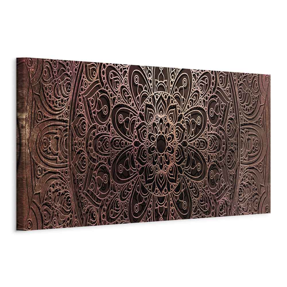 Leinwandbild - Mandala: Amber Silence