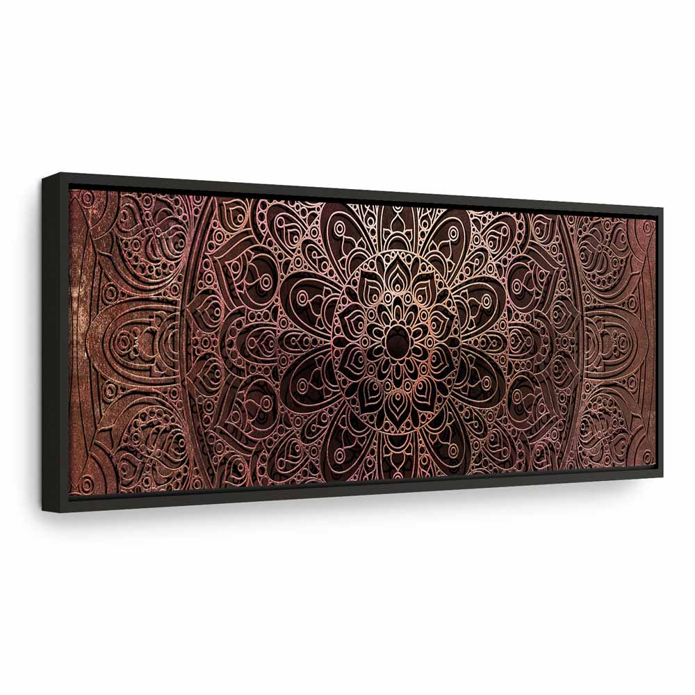 Leinwandbild - Mandala: Amber Silence