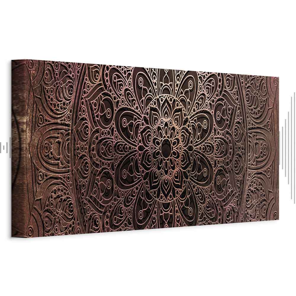 Leinwandbild - Mandala: Amber Silence