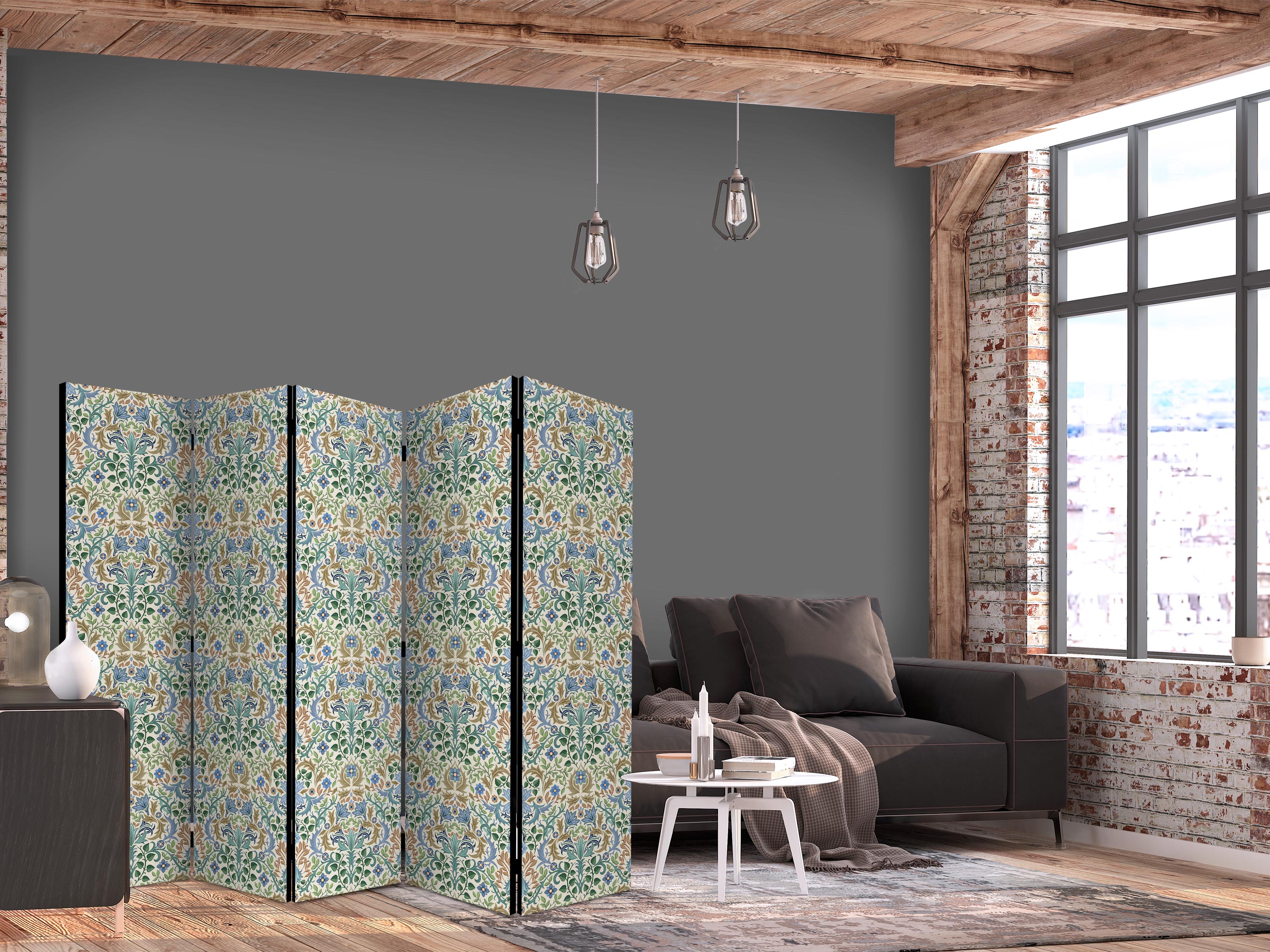 Paravent - Retro Vintage Intricate and Rich Pattern in Victorian Style.
