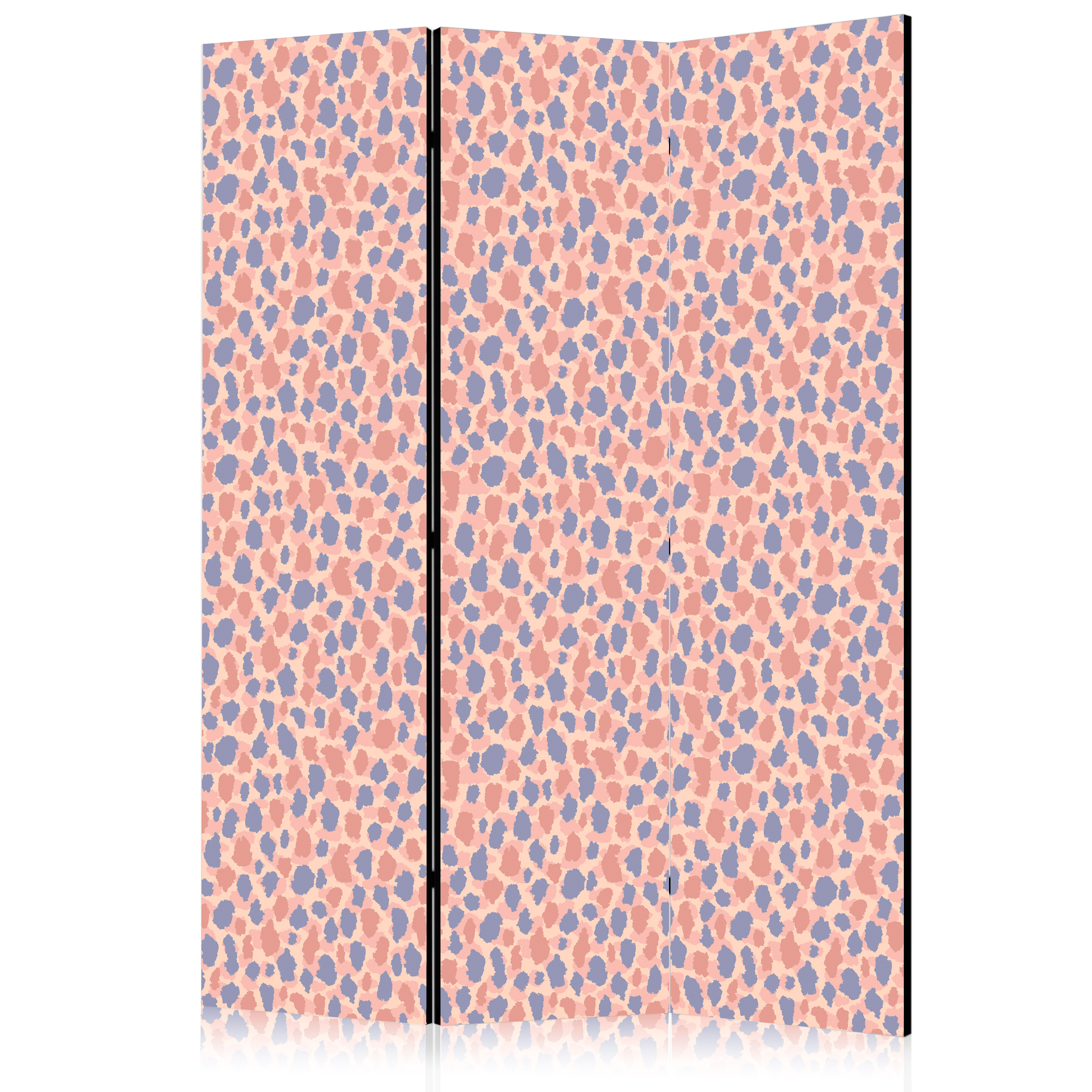 Paravent - Giraffe Pattern - Colorful Animal Pattern in Blue-Pink Spots